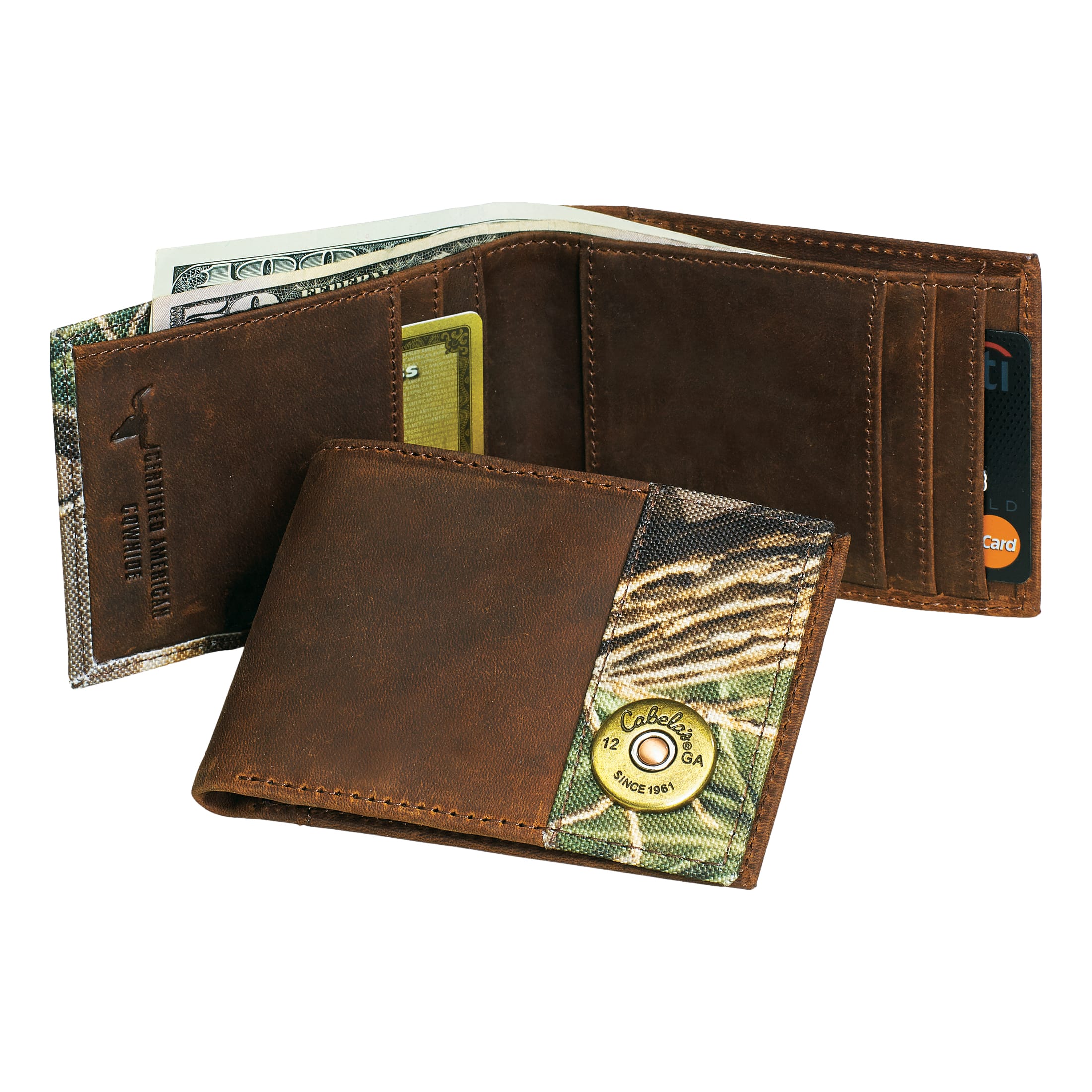 Cabela's Men's Oil-Tanned Leather Shotgun Shell Slim ID Wallet