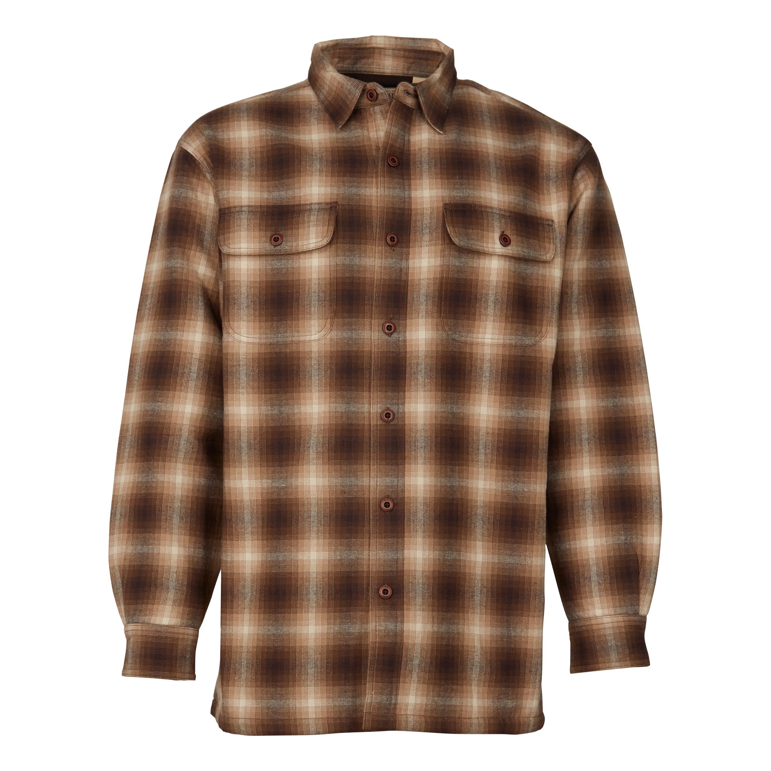 RedHead® Men’s Fleece-Lined Plaid Flannel Shirt - Brown Plaid
