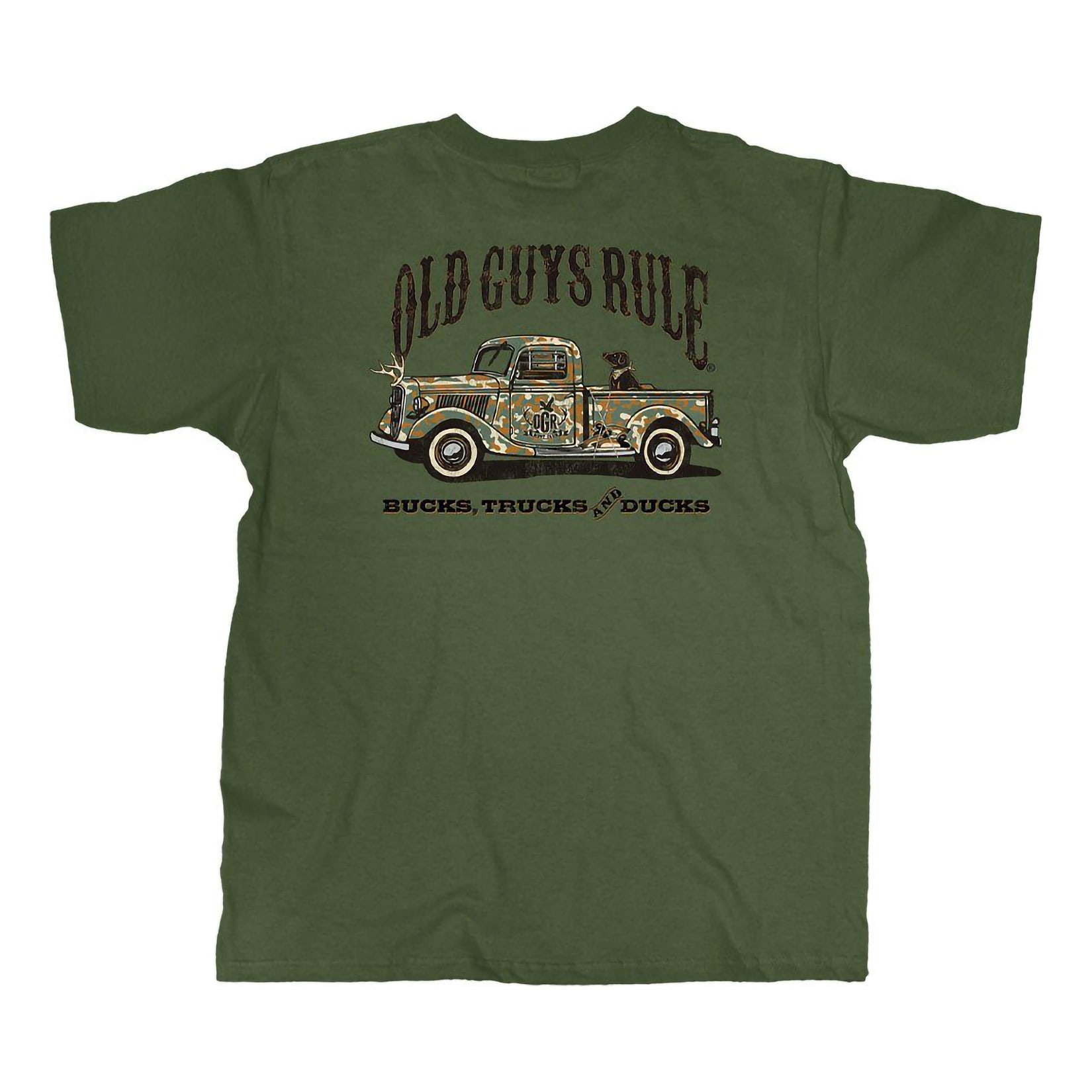 Old Guys Rule® Men’s Camo Truck Short-Sleeve T-Shirt - back