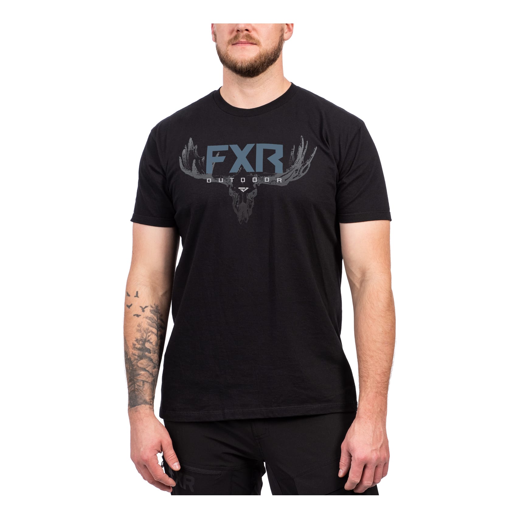 FXR® Men’s Antler Short-Sleeve T-Shirt - Black/Steel