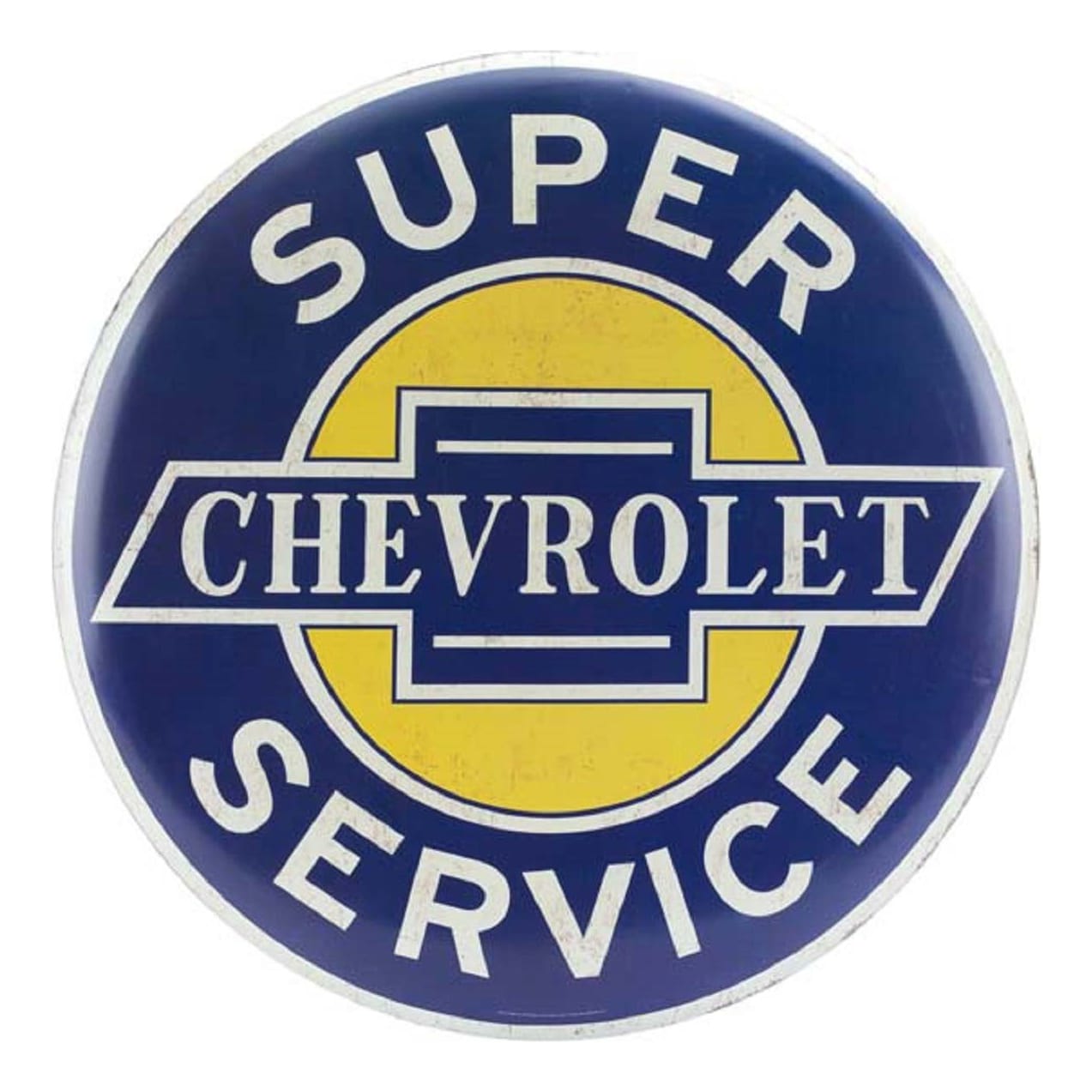 Open Road Brands Chevrolet Service Tin Button Sign