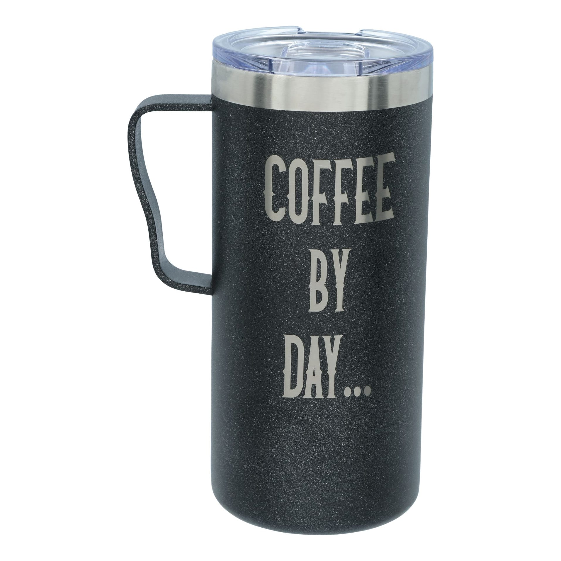PURE Drinkware Stainless Steel Travel Mug - Coffee By Day