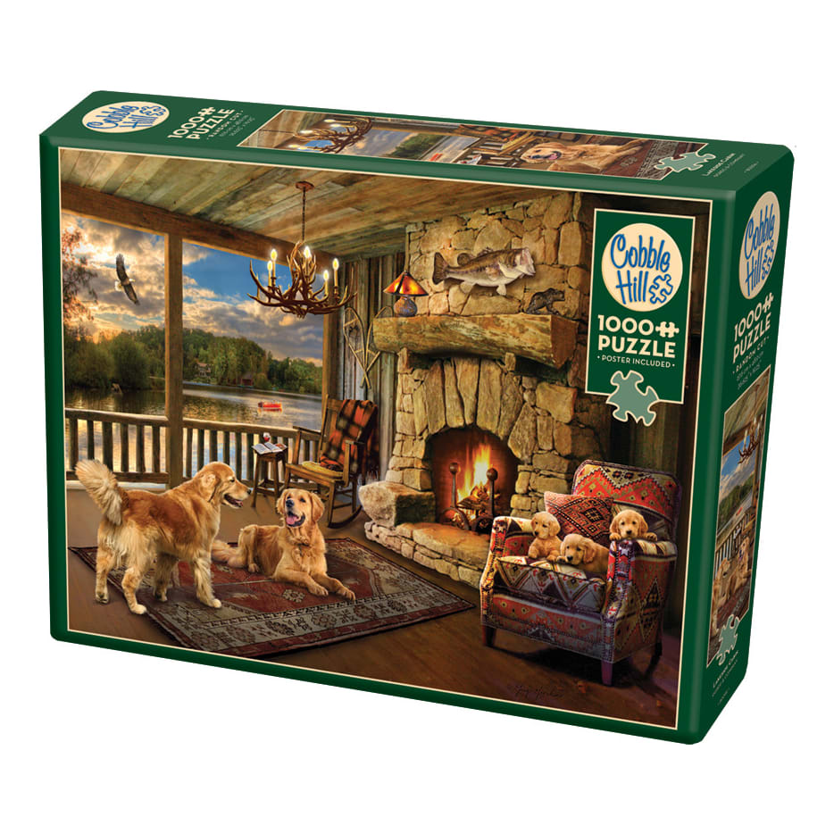Cobble Hill Lakeside Cabin Puzzle - 1000 Pieces - Packaging View
