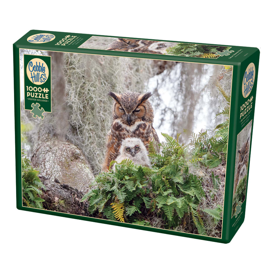 Cobble Hill Great Horned Owl Puzzle - 1000 Pieces - Packaging View