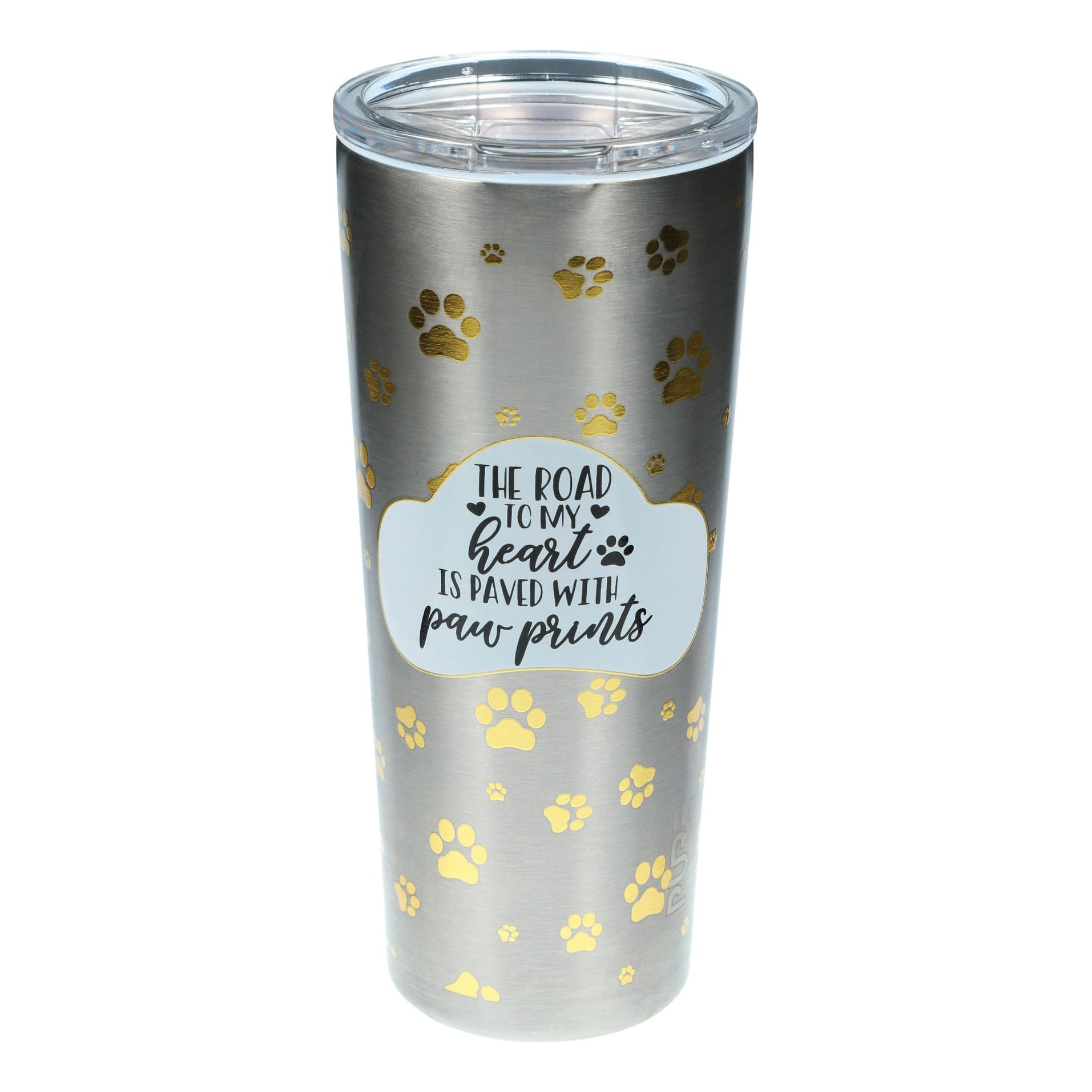 PURE Drinkware Paved with Paw Prints Stainless Steel 22 oz. Tumbler
