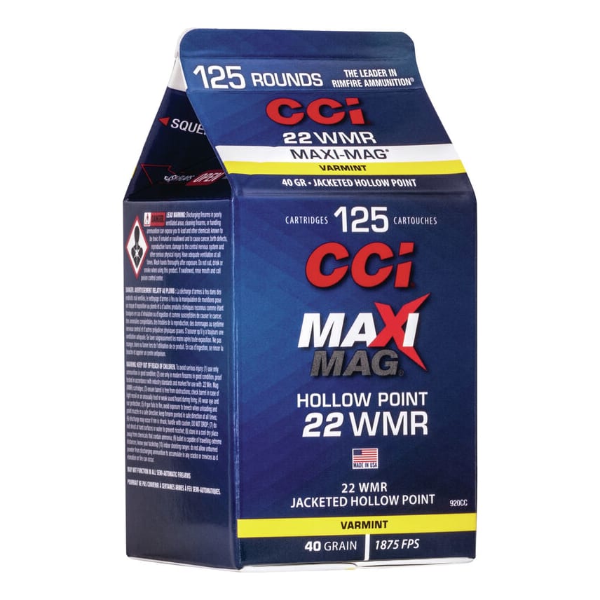 CCI® Maxi-Mag .22 WMR Rimfire Ammunition Pour Pack