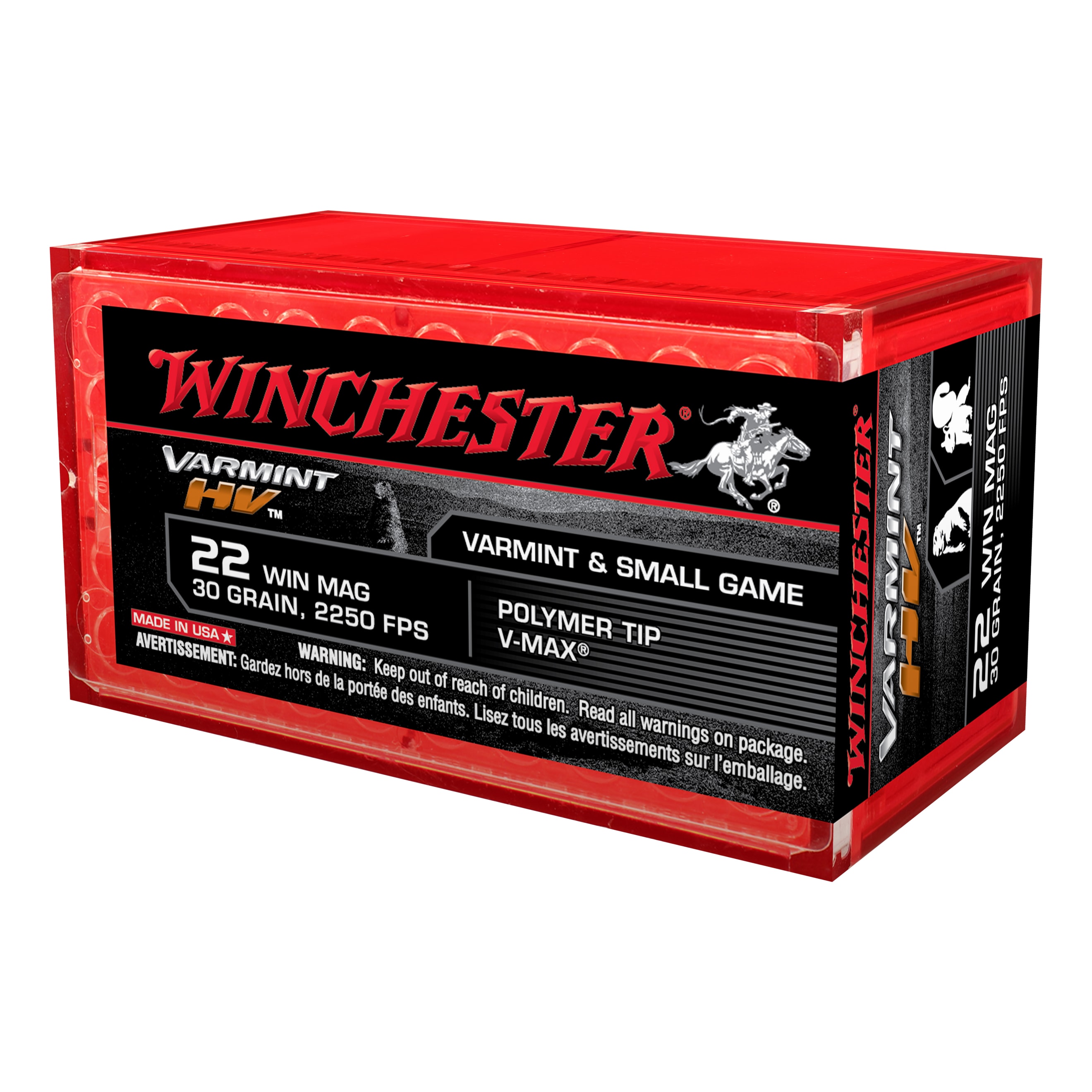 Winchester® Varmint Hi-Velocity .22 WMR Rimfire Ammunition