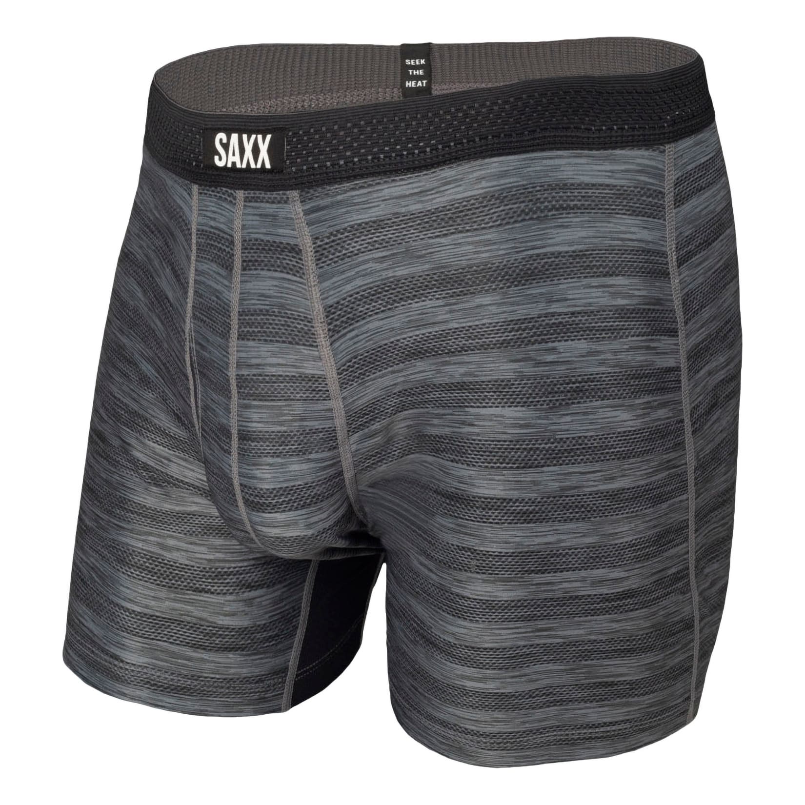 Saxx® Men’s Hot Shot Boxer with Fly - Black Heather