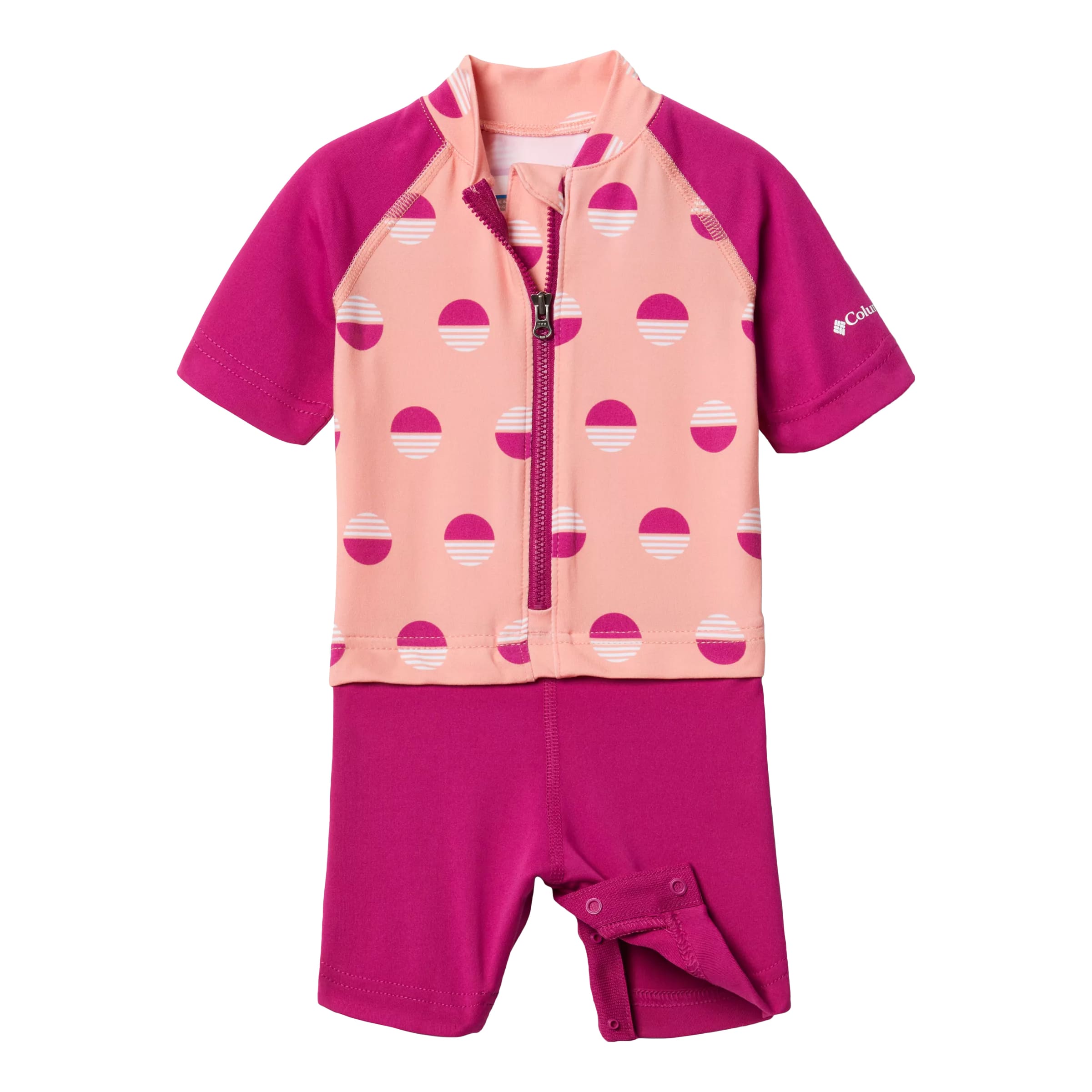 Columbia™ Infant Girls’ Sandy Shores™ Sunguard Suit - Coral Reef Sundaze/Deep Fuchsia