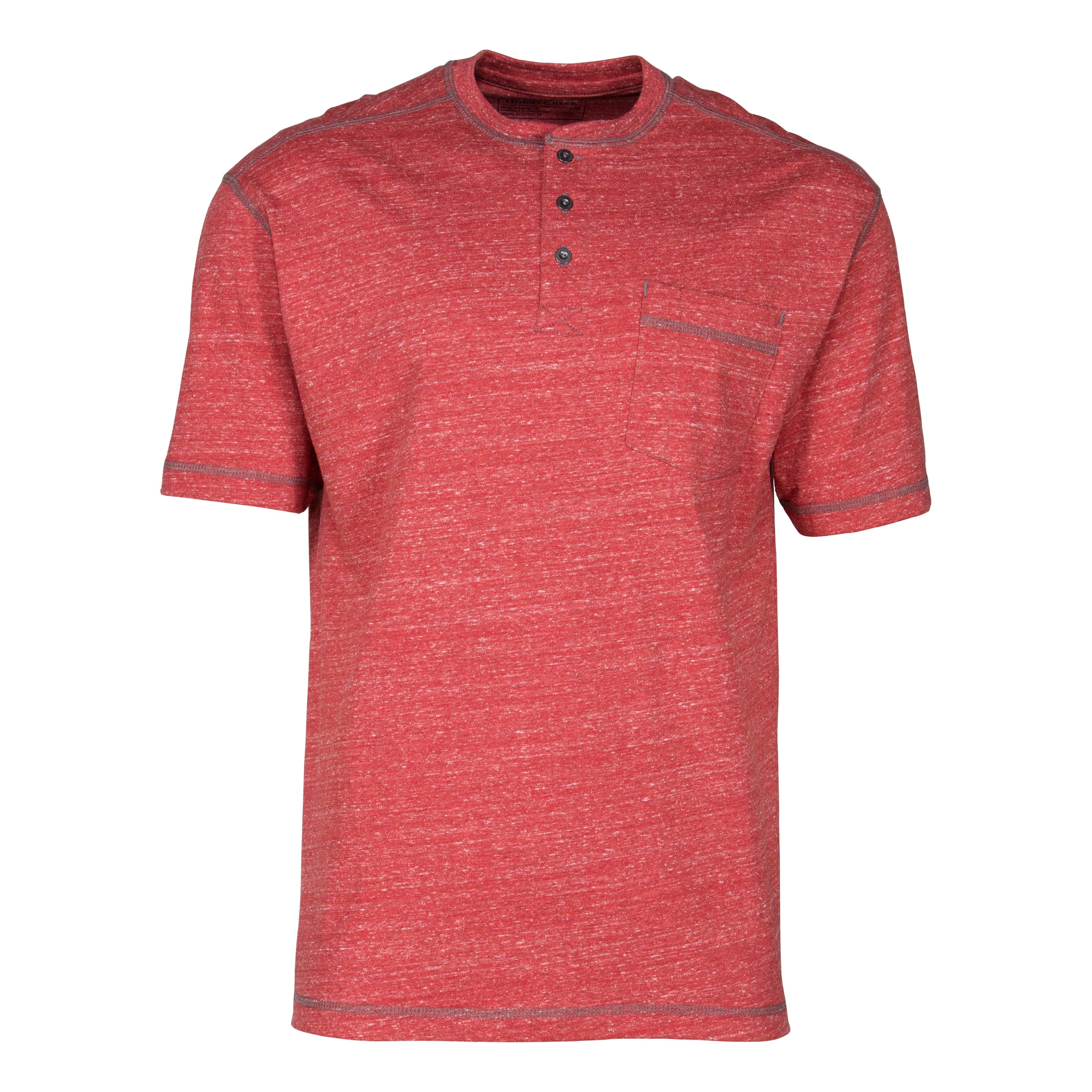 Hobbs Creek Men’s Stone Ridge Short-Sleeve Pocket Henley Shirt - Clay Red