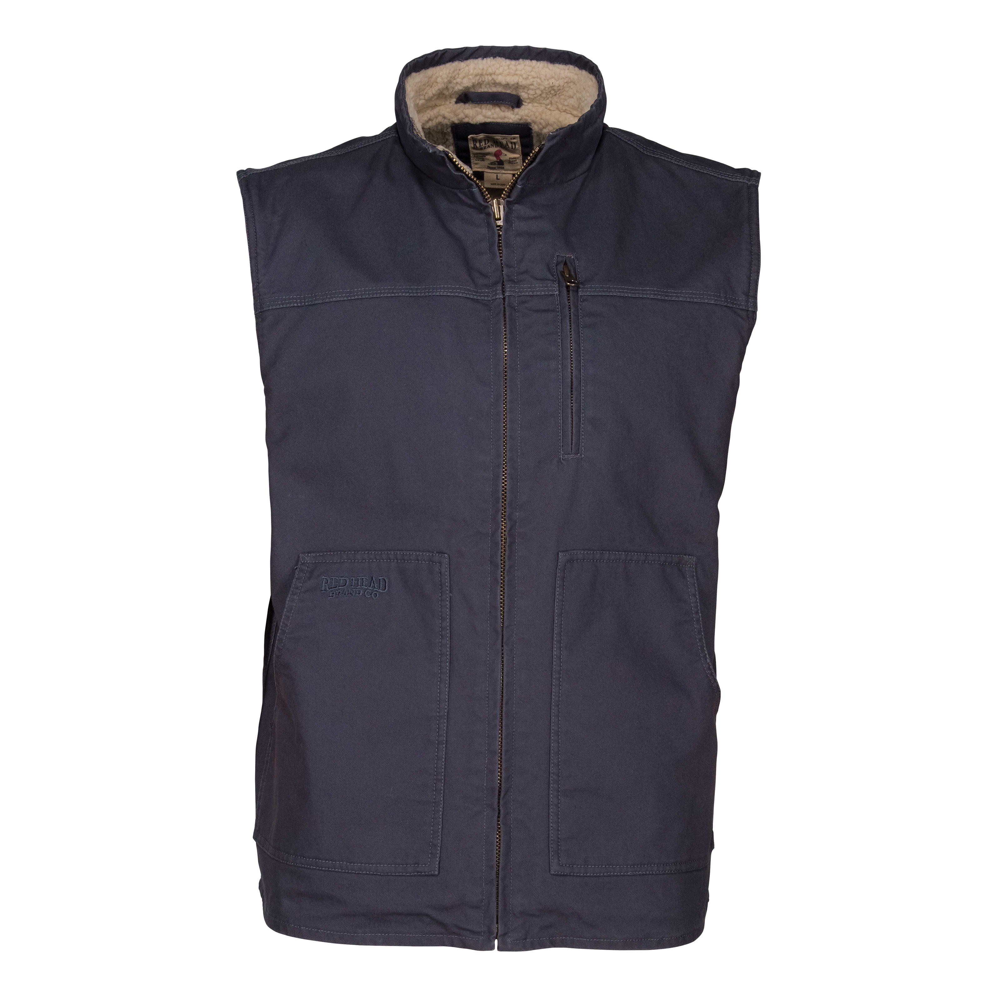 RedHead® Men’s Sherpa-Lined Canvas Vest - Grey