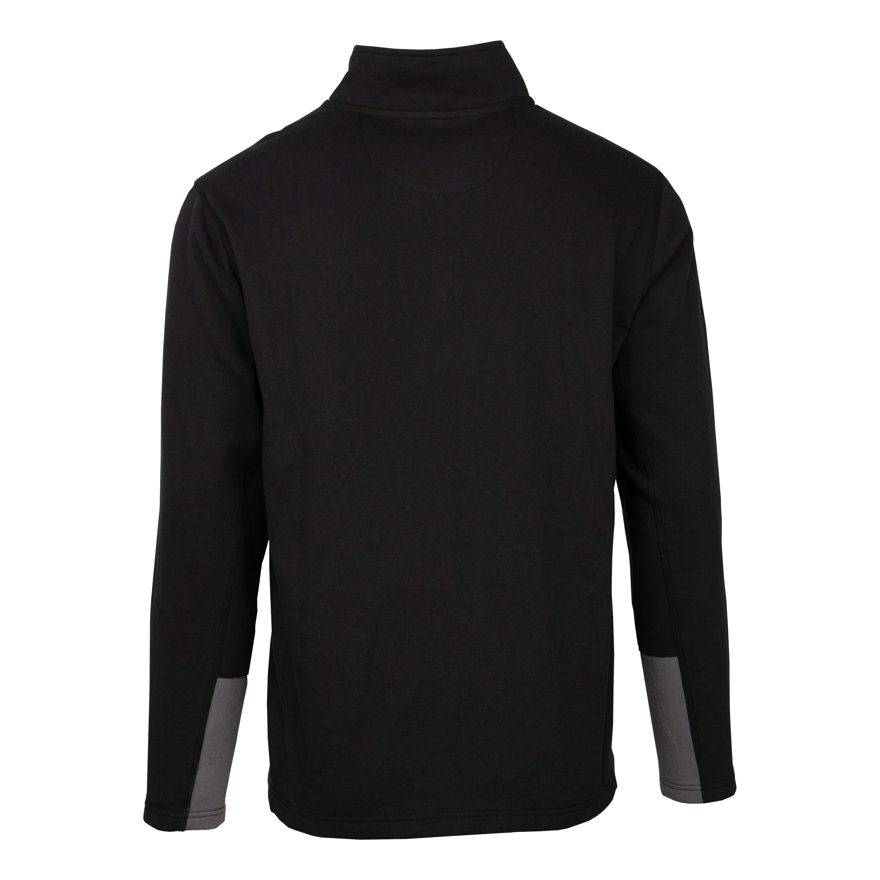 RedHead® Men’s Casual Comfort Quarter-Zip Long-Sleeve Pullover - Black - back