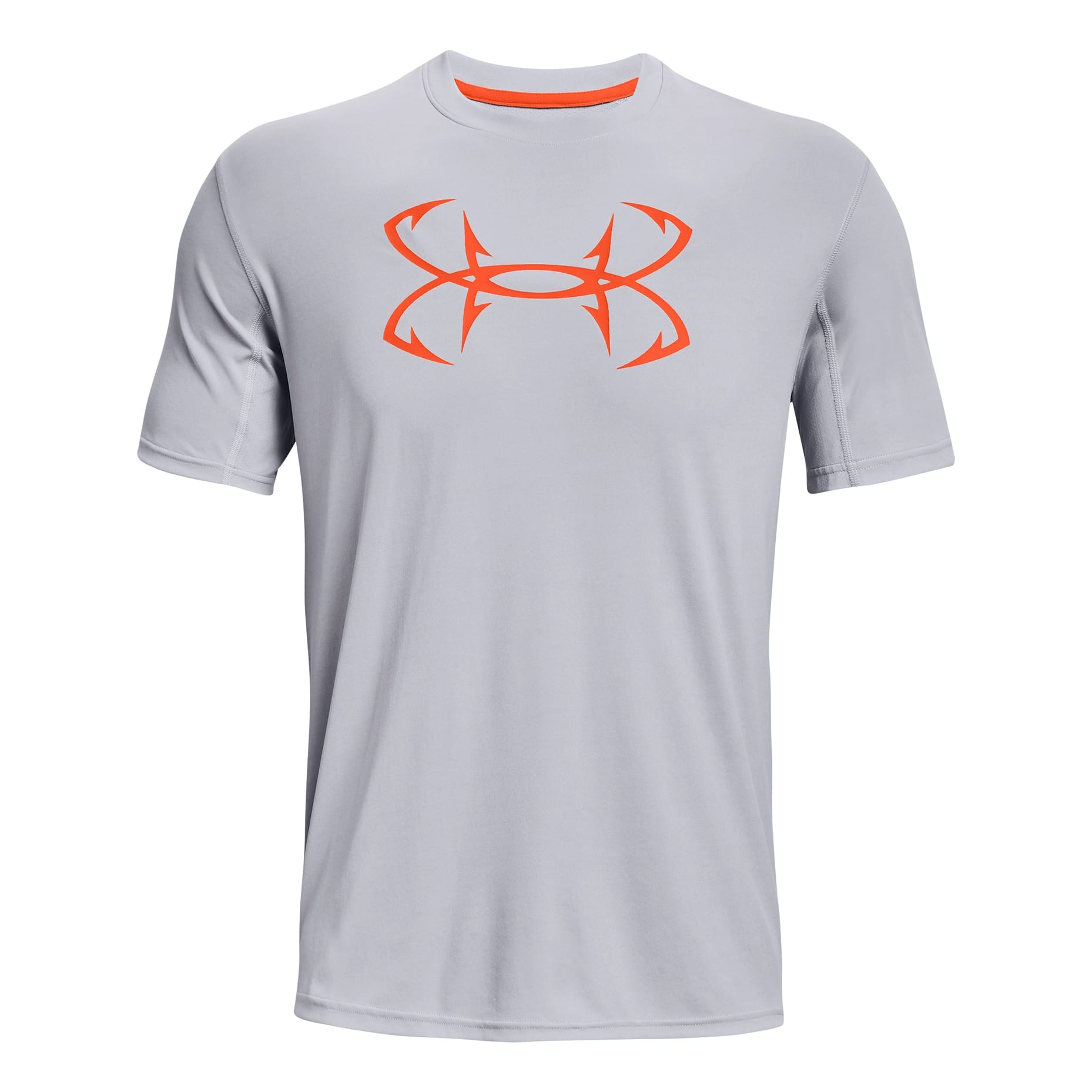 Under Armour® Men’s Iso-Chill Fish Short Sleeve T-Shirt - Mod Grey/Blaze Orange