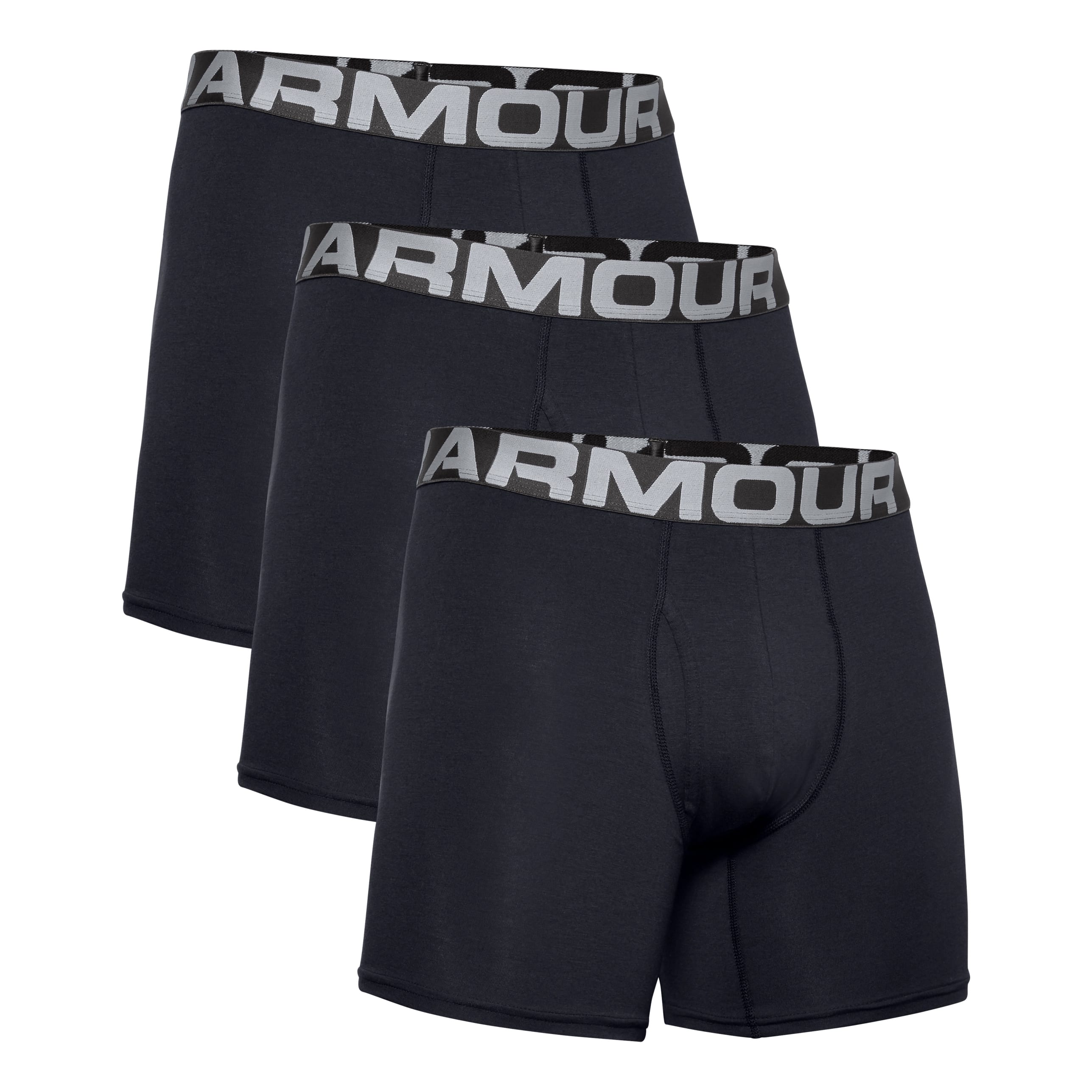 Under Armour® Men’s Charged Cotton® 6" Boxerjock® – 3-Pack - Black