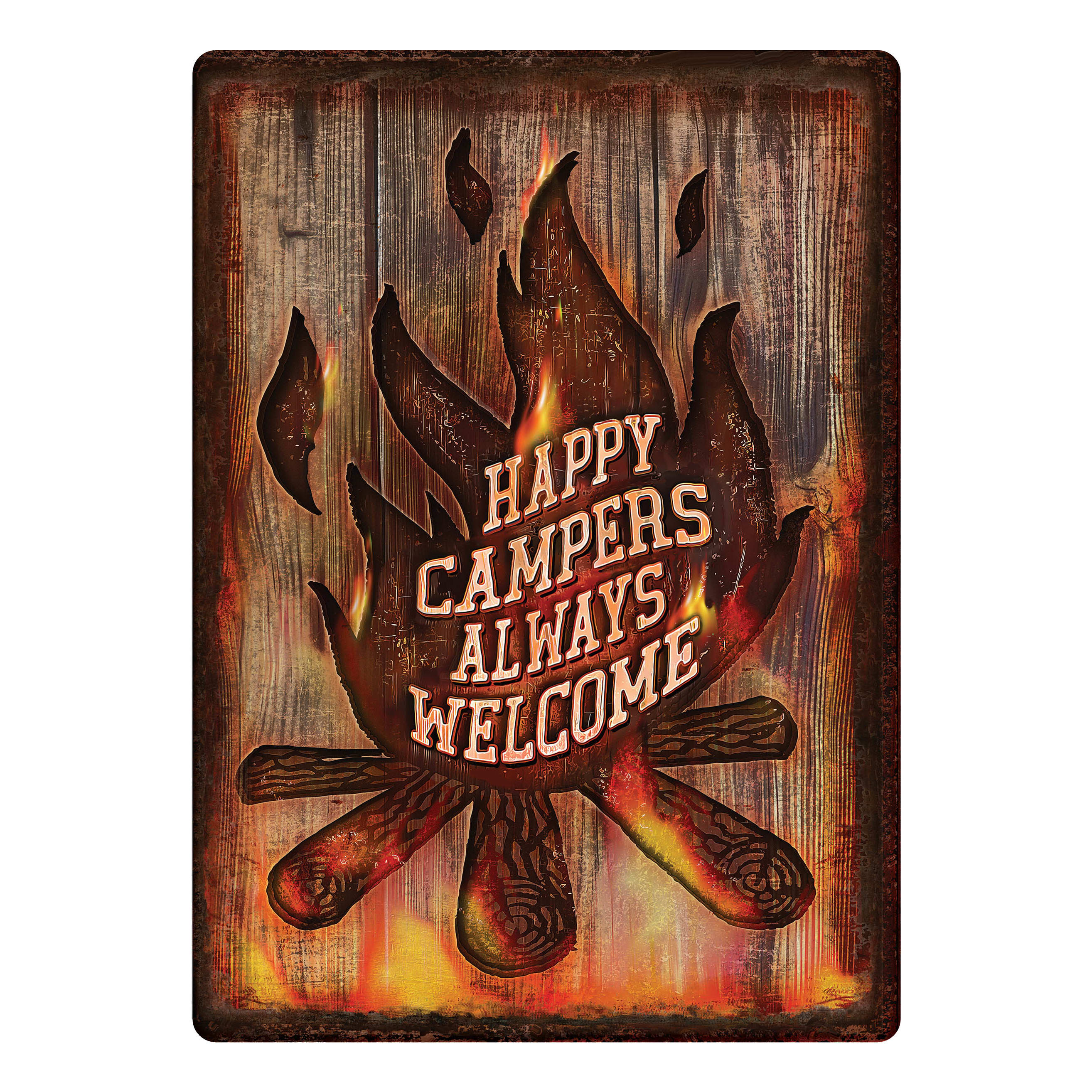 River's Edge® Campers Welcome Tin Sign