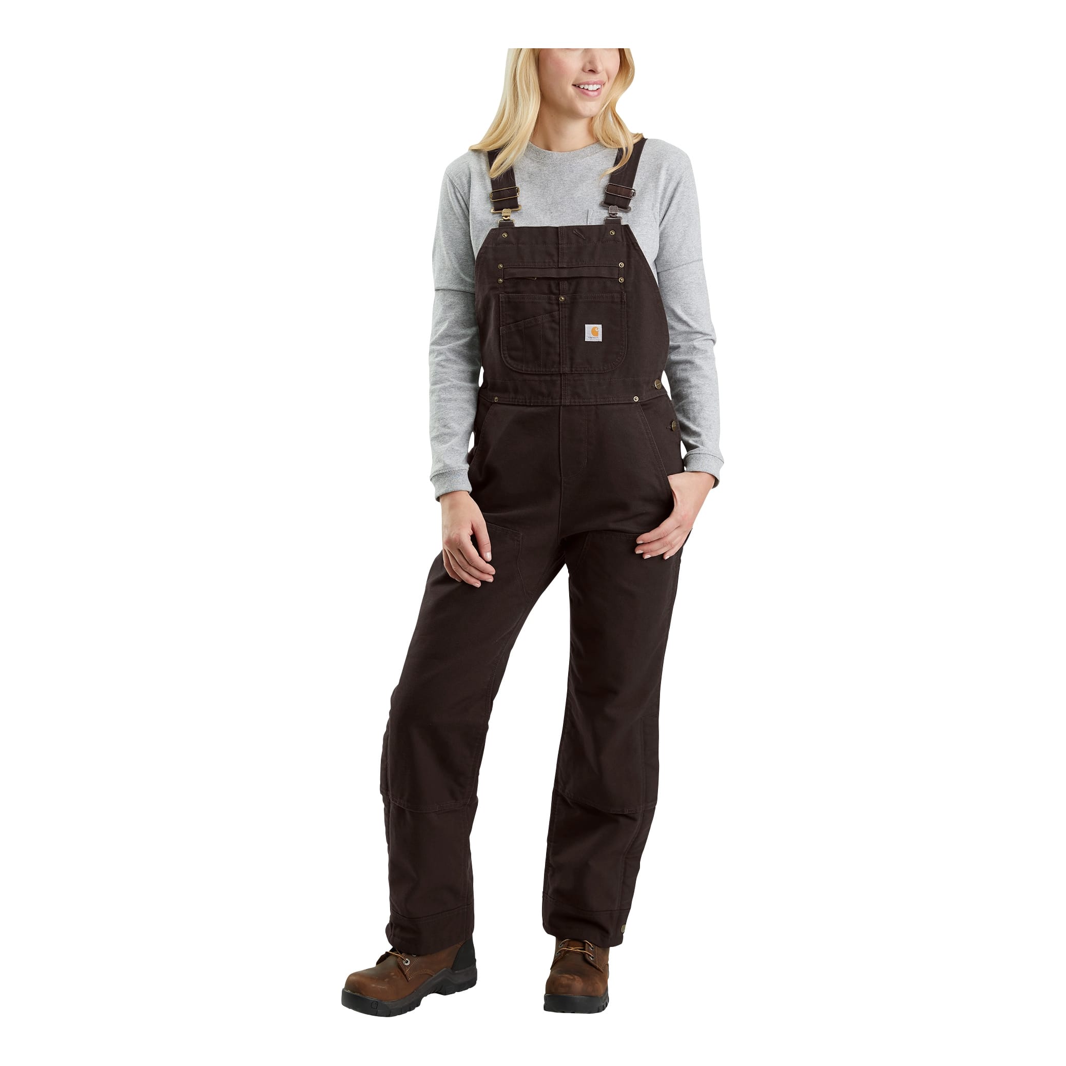 chocolate brown carhartt bibs