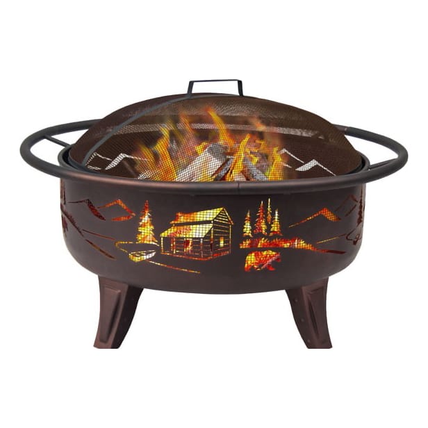 Yardkit Mountain View 36" Fire Pit & Grill
