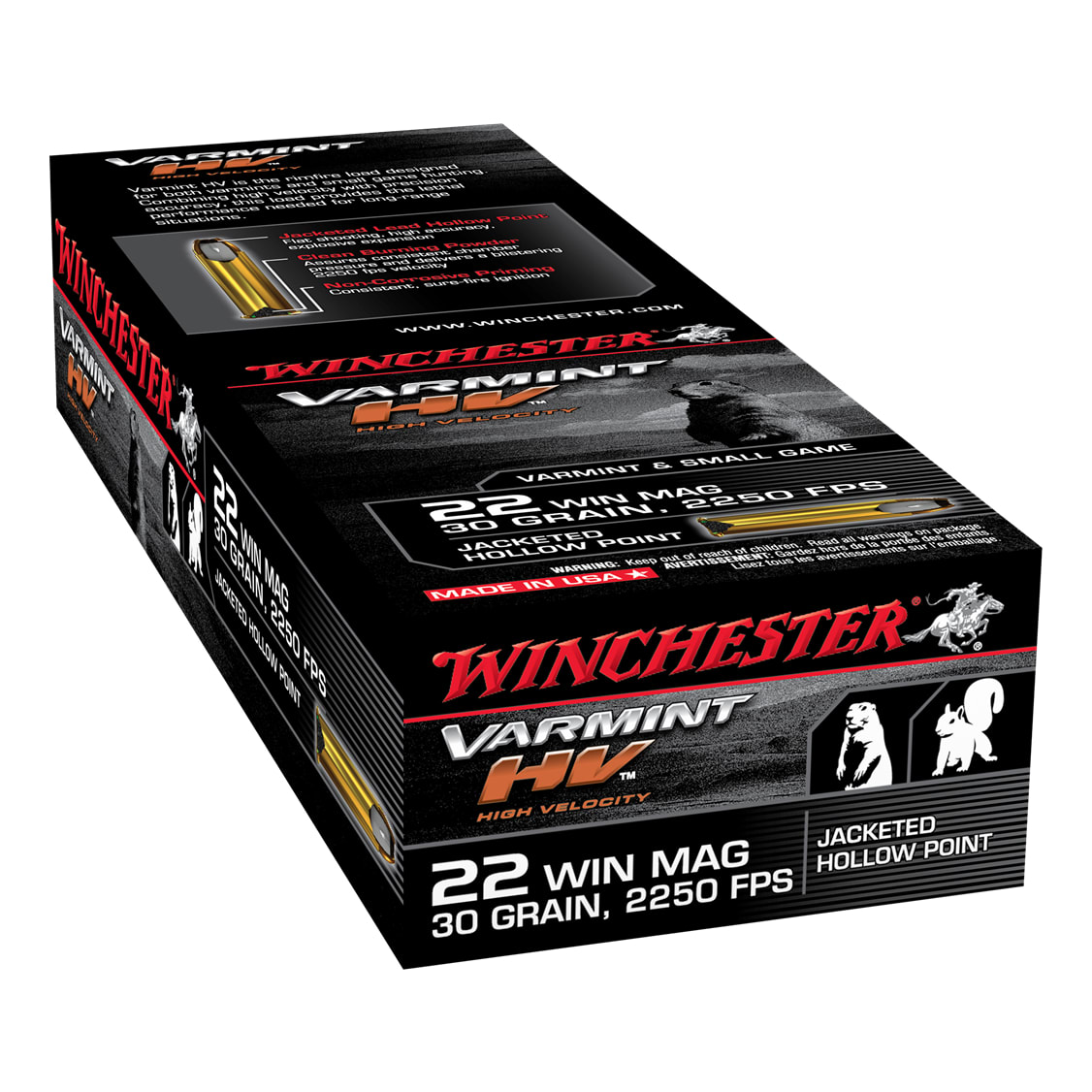 Winchester® Vamint HV .22 Win Mag Rimfire Ammunition