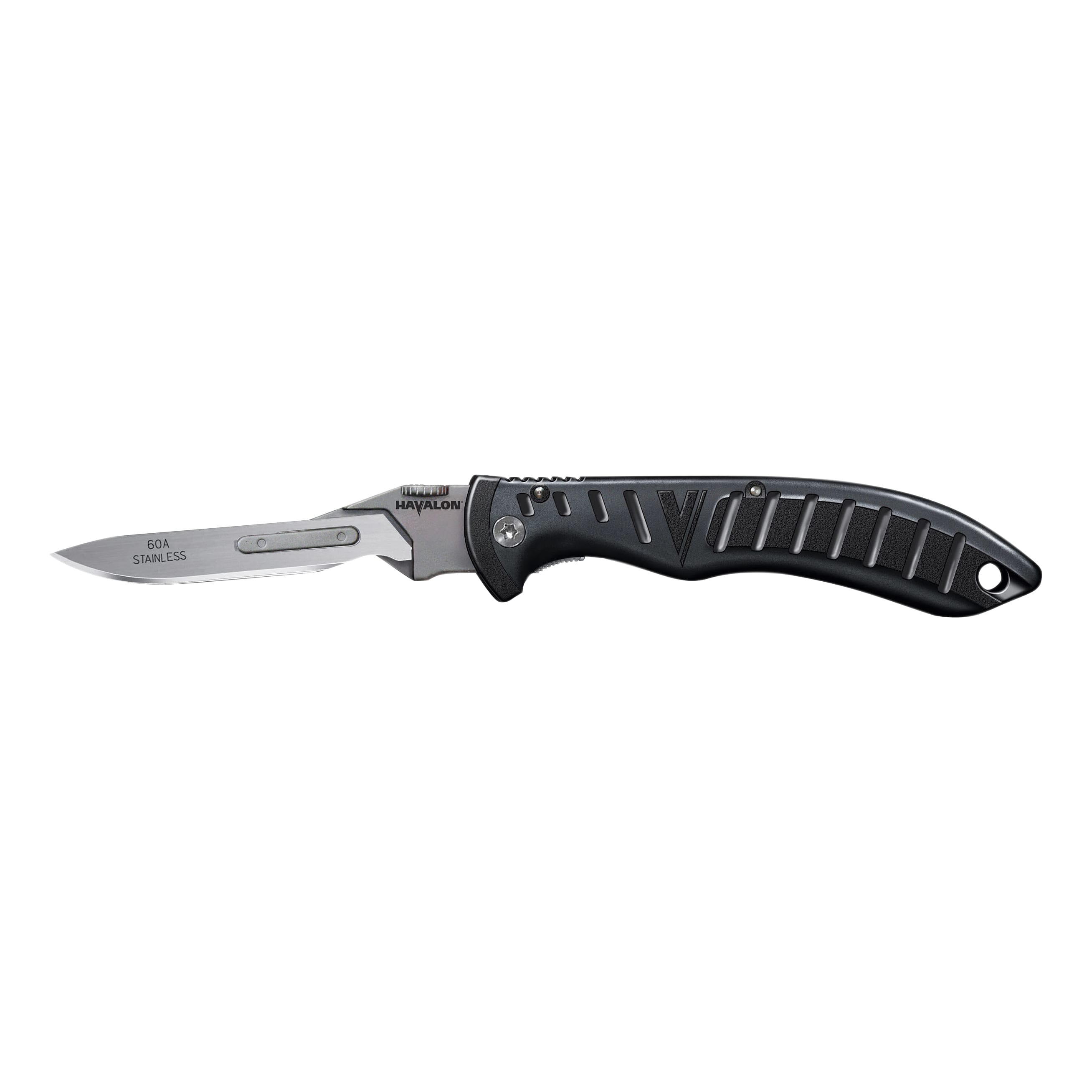 Havalon® Forge Folding Knife - Black Open View