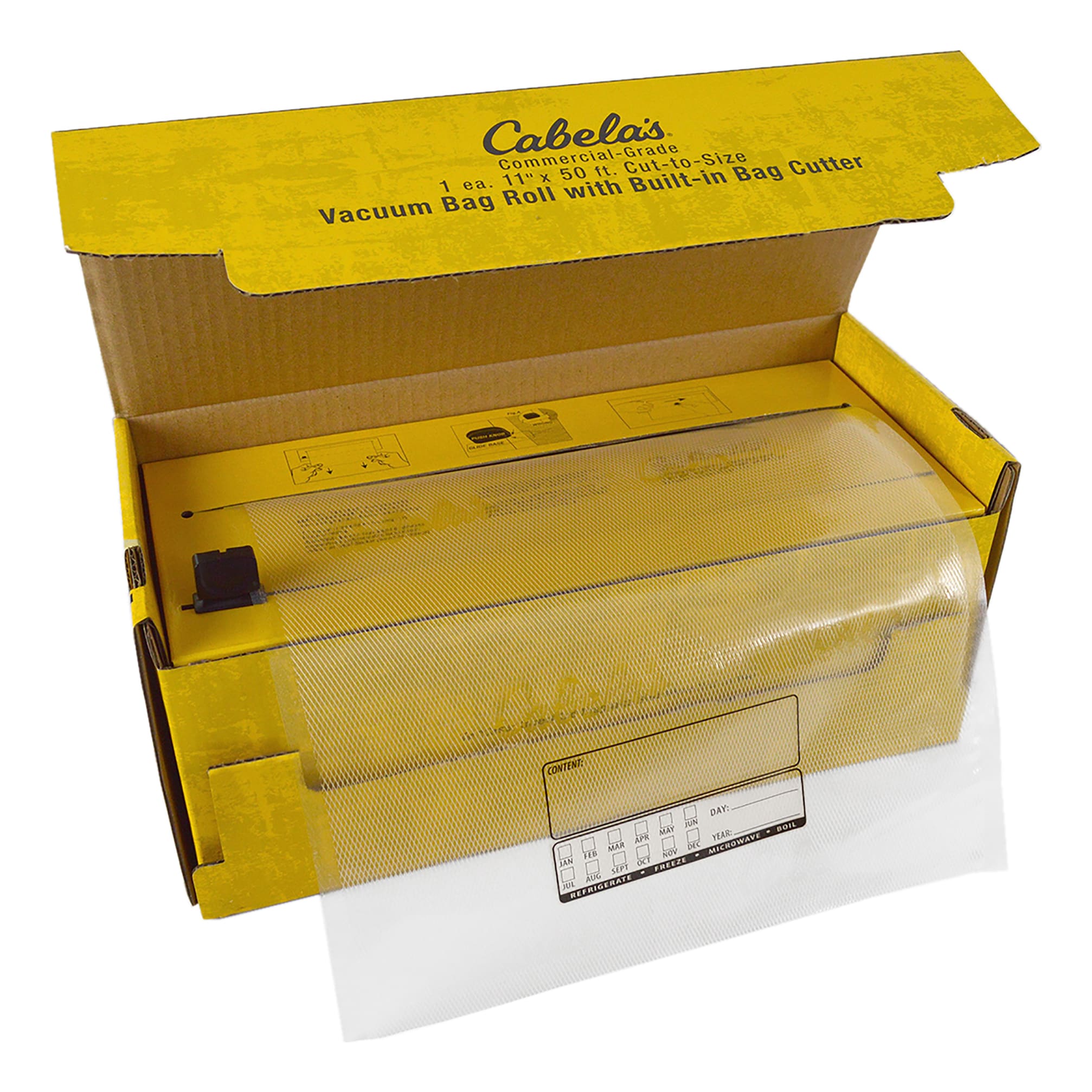 Cabela's® Roll Cutter Box Vacuum Bags - Open View