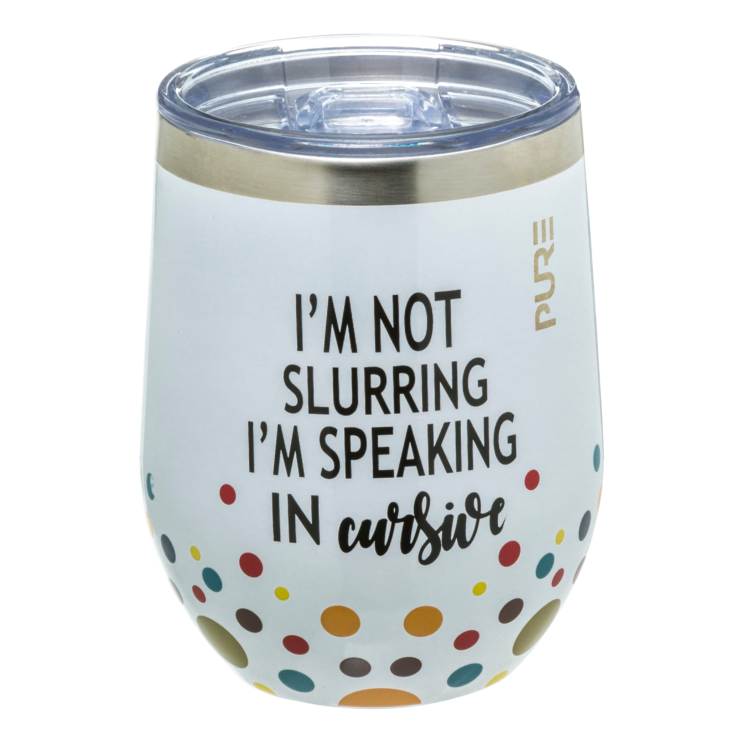 PURE Drinkware 12oz. Stemless Wine Glass Assorted Designs Cabela's