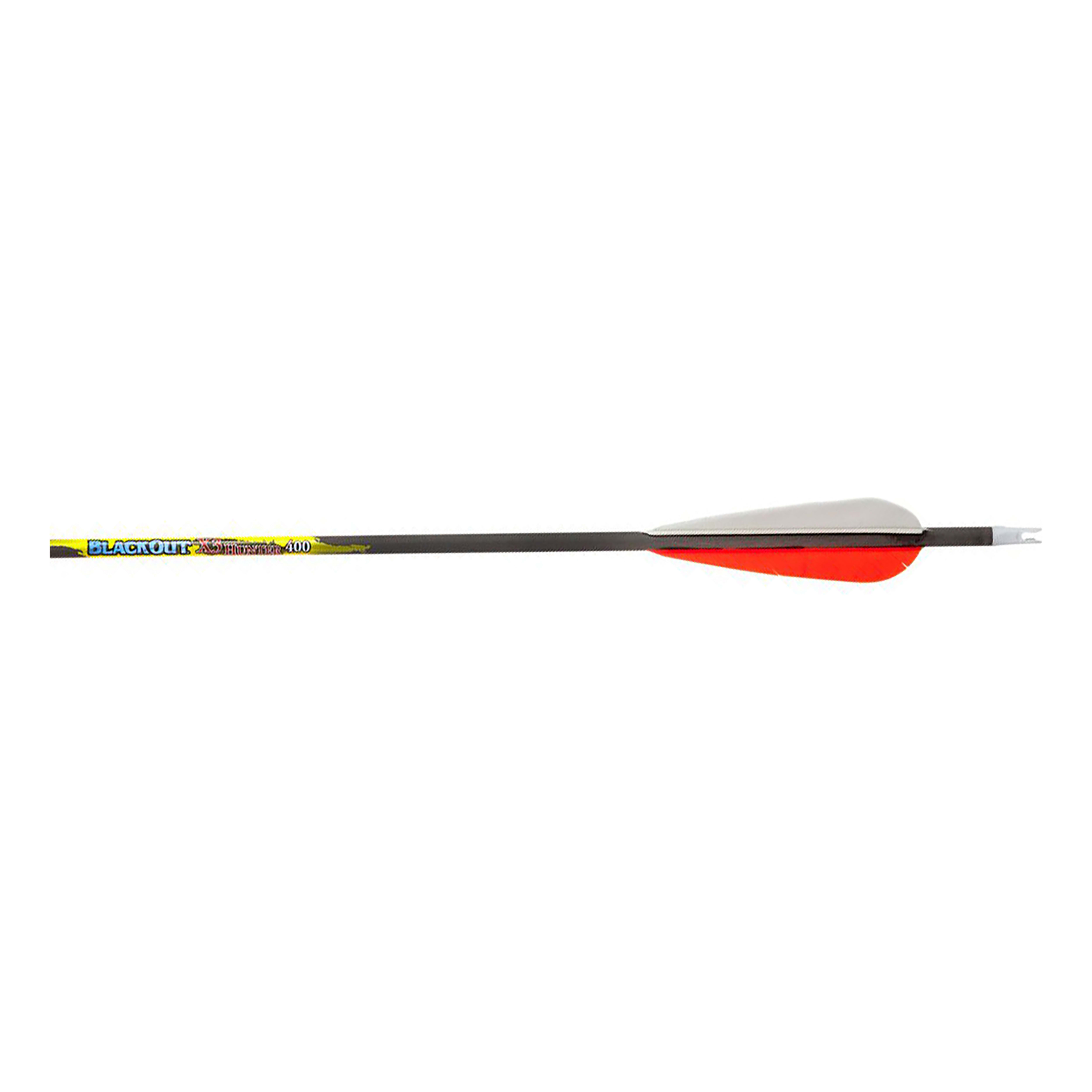 BlackOut® X3 Hunter Carbon Arrows with 4'' Feathers SixPack Cabela