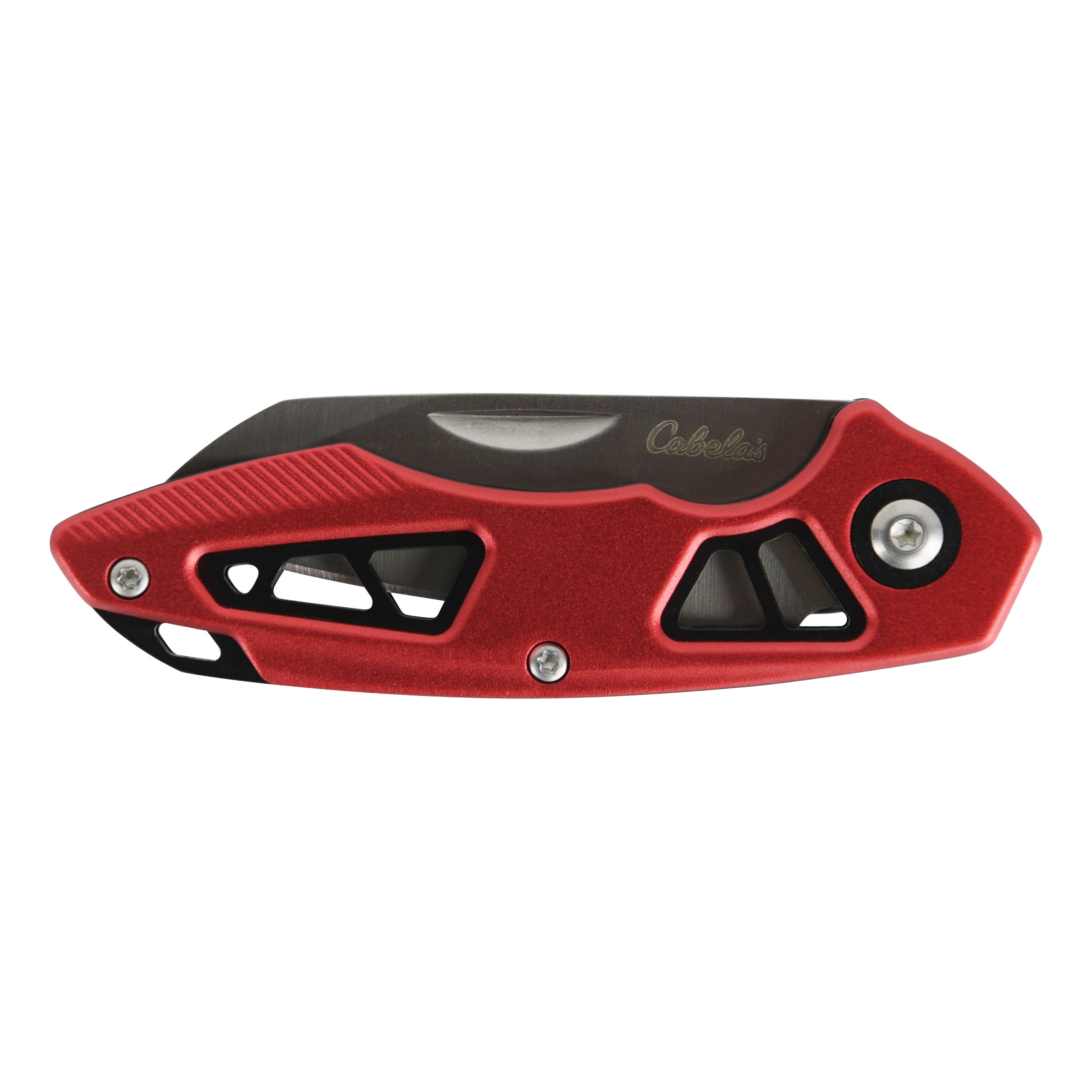 Cabela's Knife and Flashlight Combo with Waterproof Case - Red - Knife - Closed View