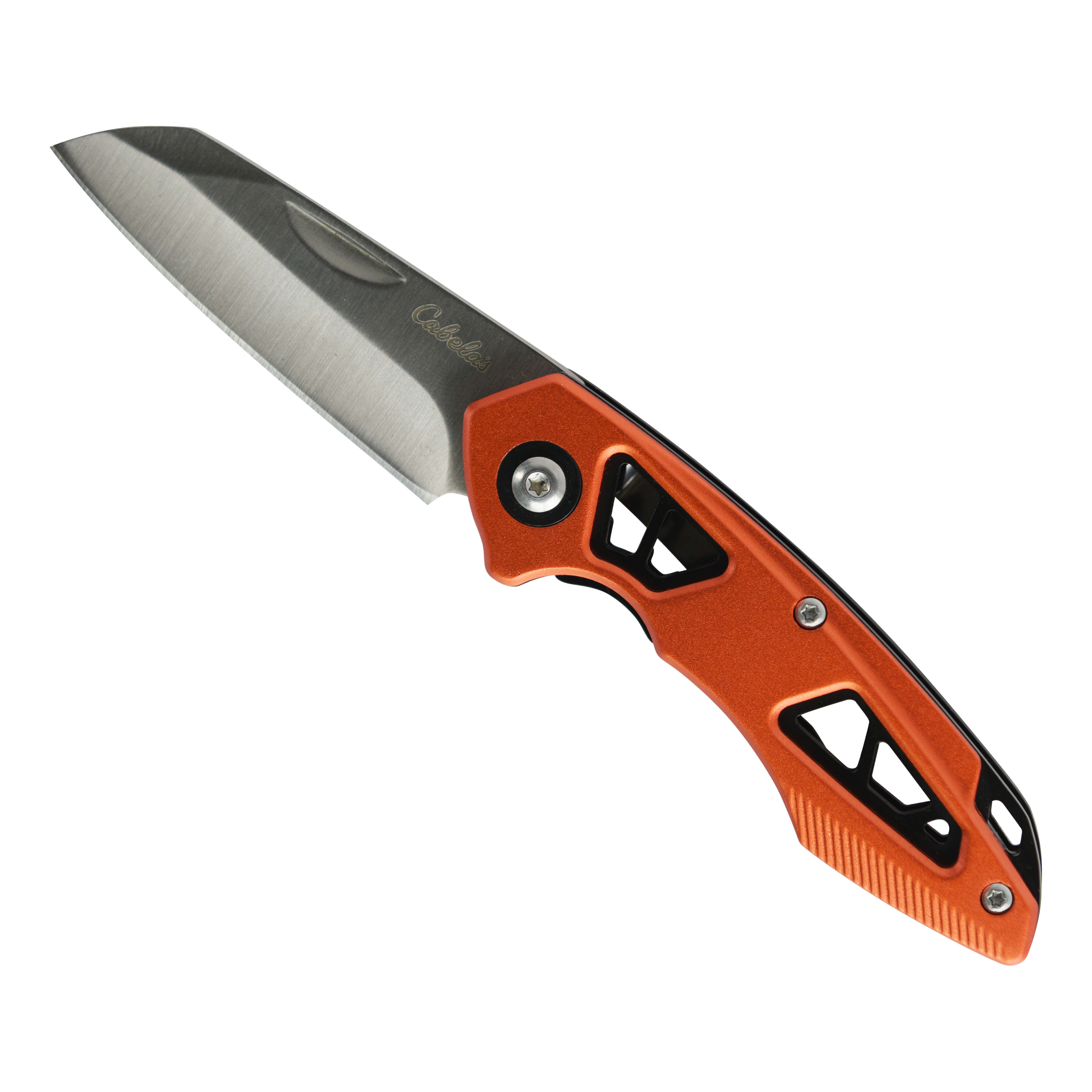 Cabela's Knife and Flashlight Combo with Waterproof Case - Orange - Knife View