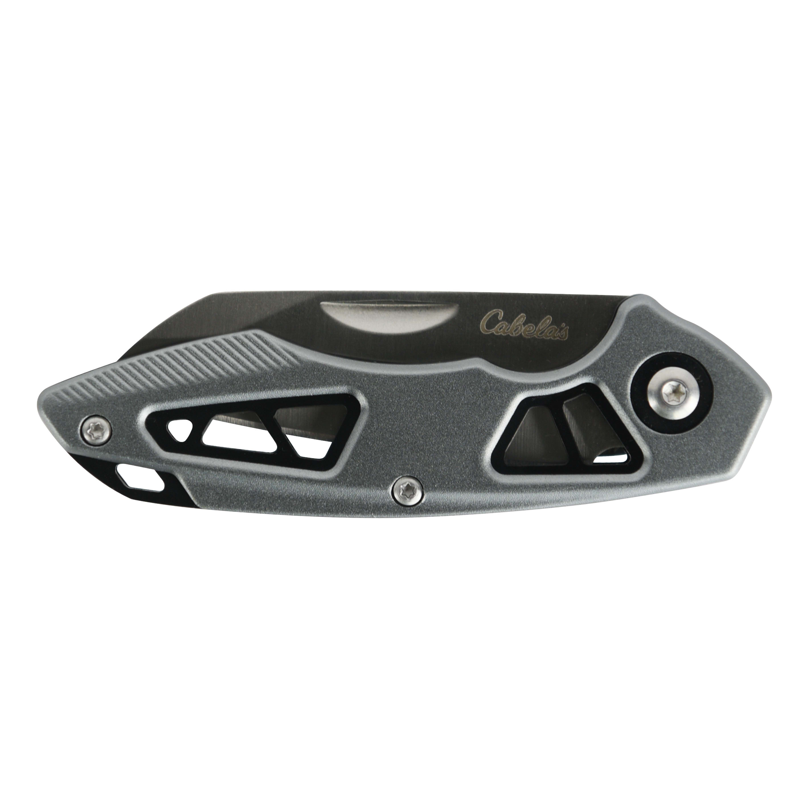Cabela's Knife and Flashlight Combo with Waterproof Case - Grey - Knife - Closed View