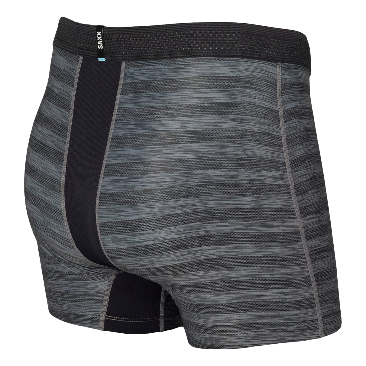 Saxx® Men’s Hot Shot Boxer with Fly - Black Heather - back