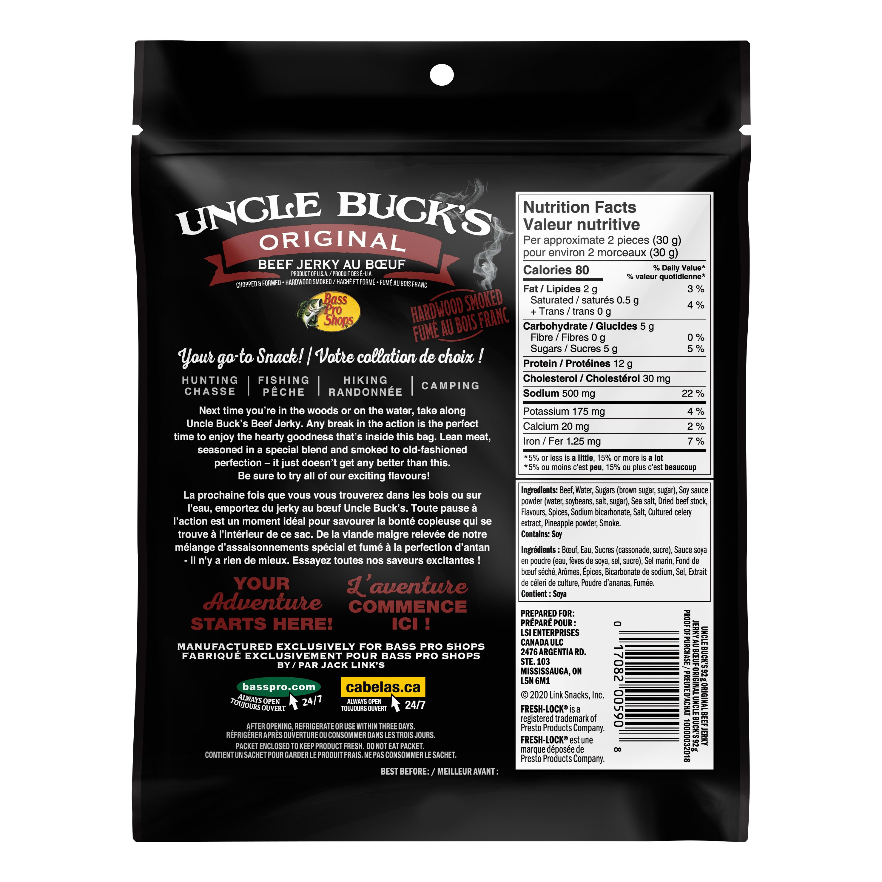 Bass Pro Shops® Uncle Buck's® Beef Jerky Cabela's Canada