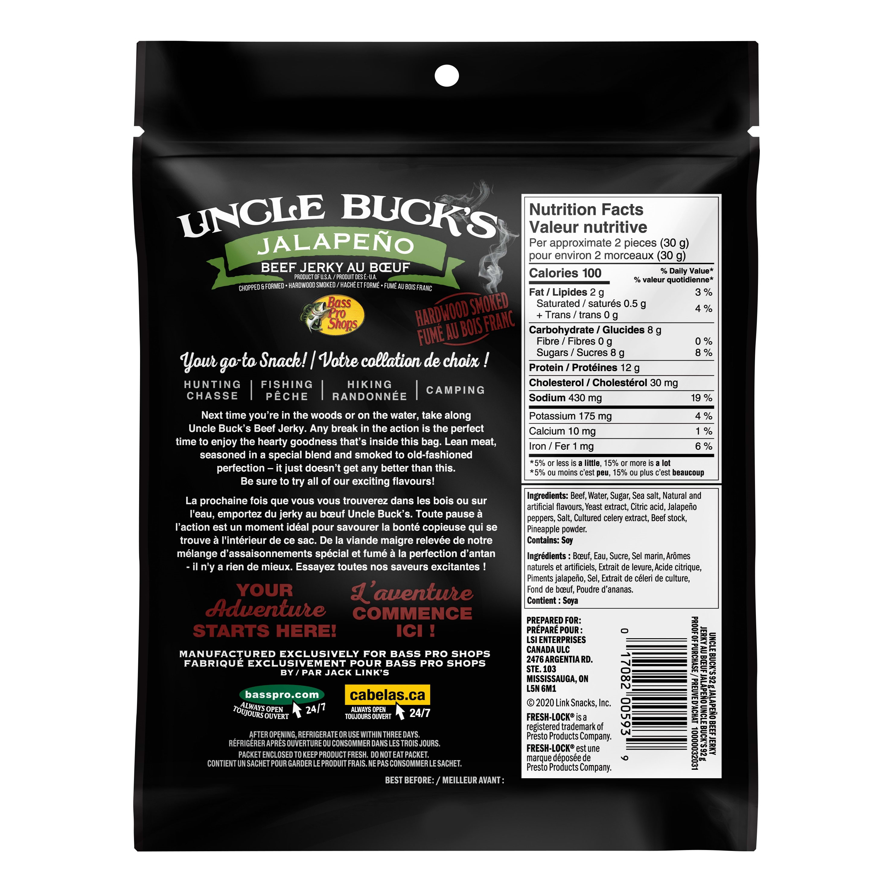 Bass Pro Shops® Uncle Buck's® Beef Jerky Cabela's Canada