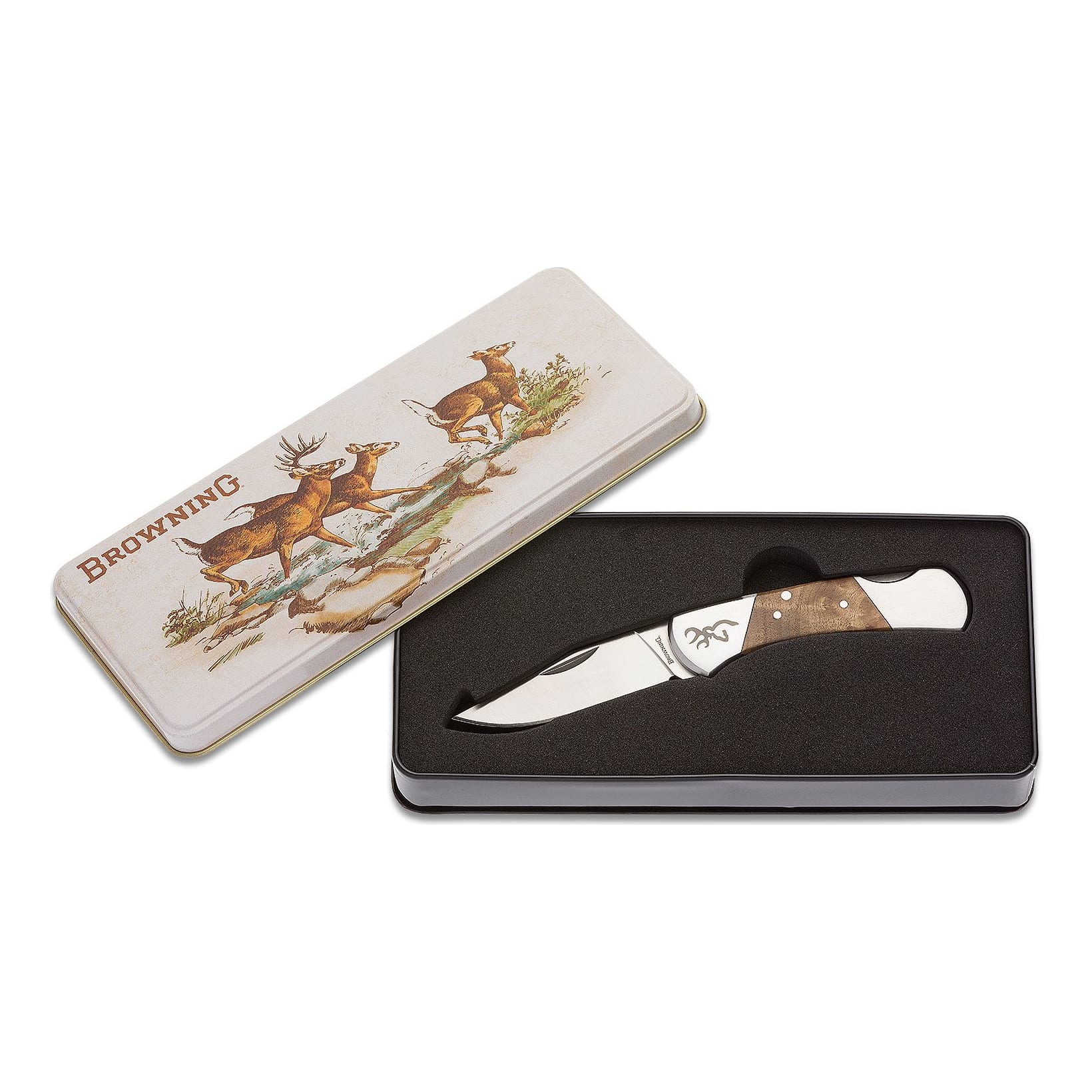 Browning® Vintage Whitetail Folding Knife Gift Set