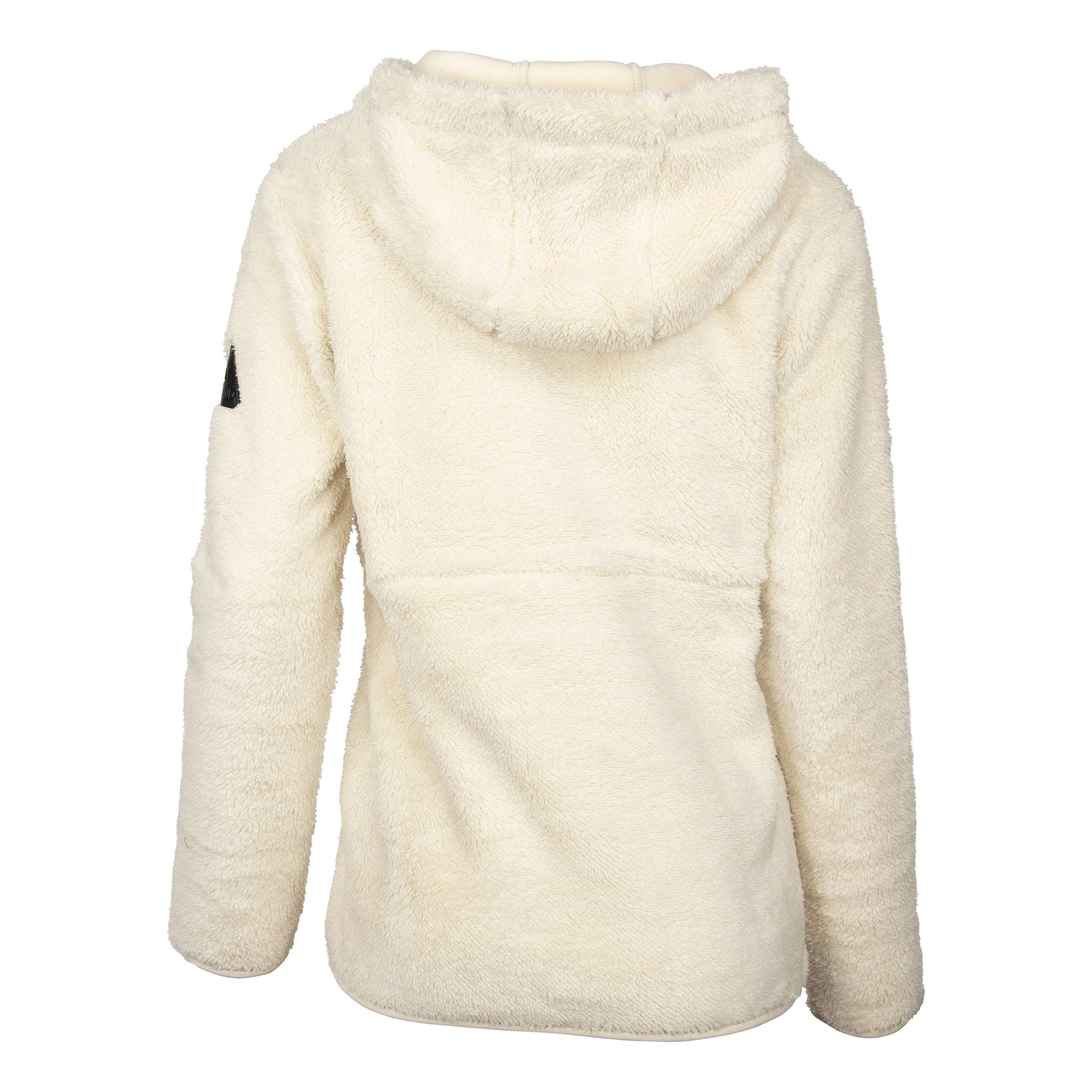Ascend® Women’s Furry Fleece Long-Sleeve Pullover - Whisper White - back