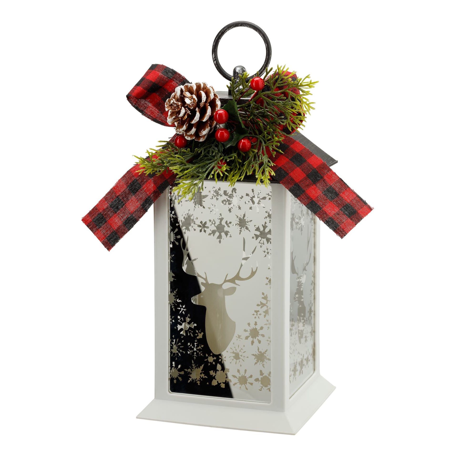 Bass Pro Shops® Lighted LED Candle and Floral Accents Holiday Lantern