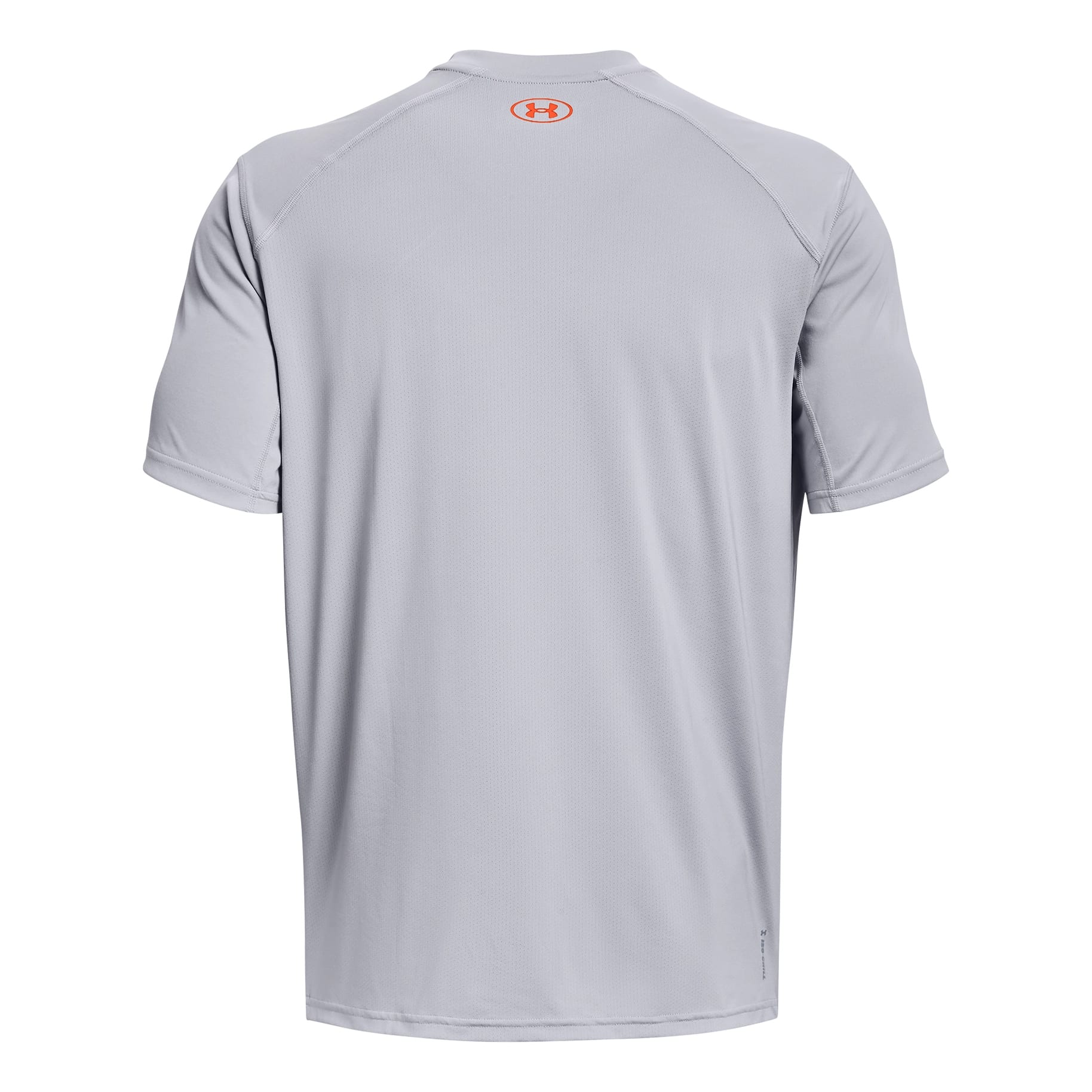 Under Armour® Men’s Iso-Chill Fish Short Sleeve T-Shirt - Mod Grey/Blaze Orange - back