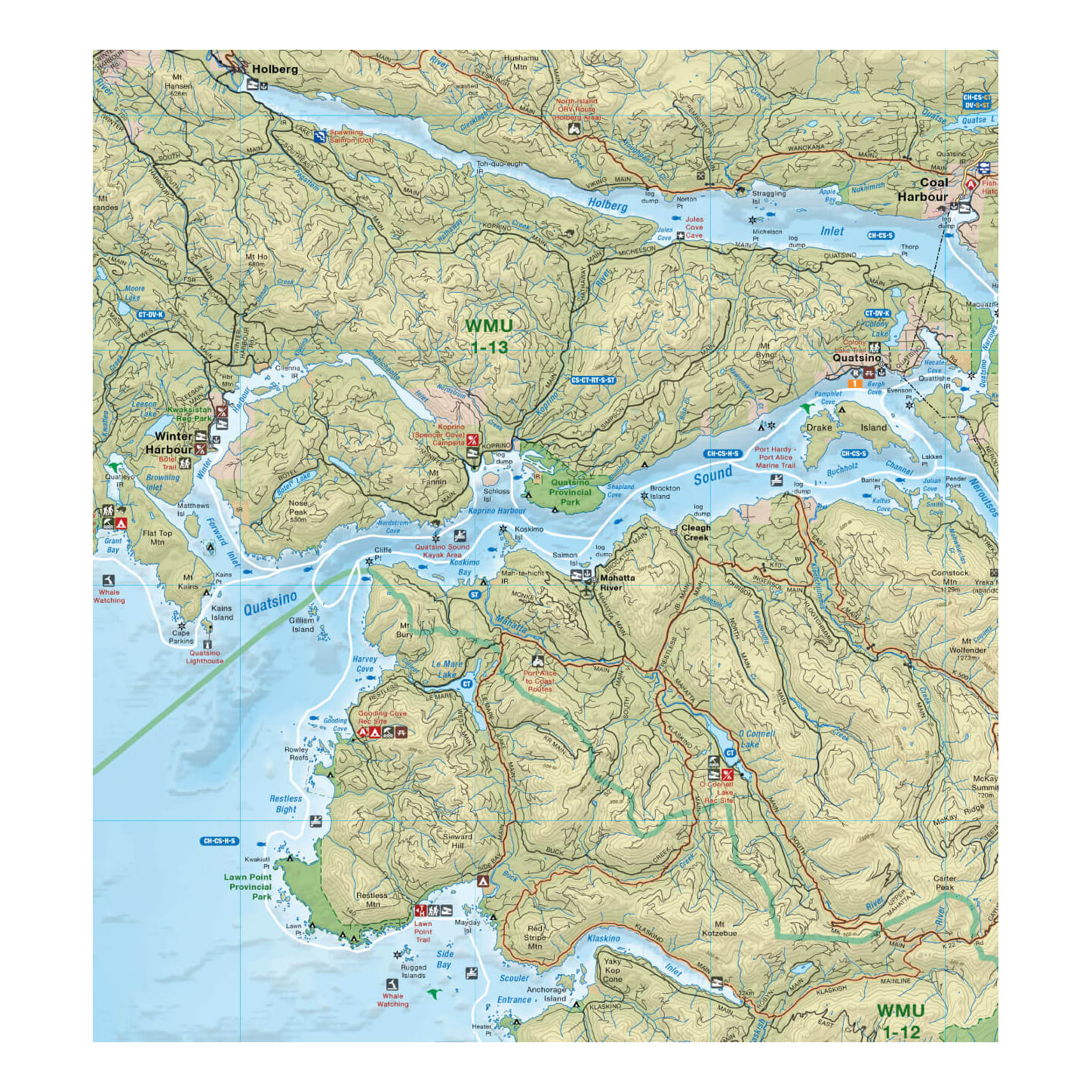 Backroad Mapbooks - Vancouver Island North Recreation Map 2nd Edition ...