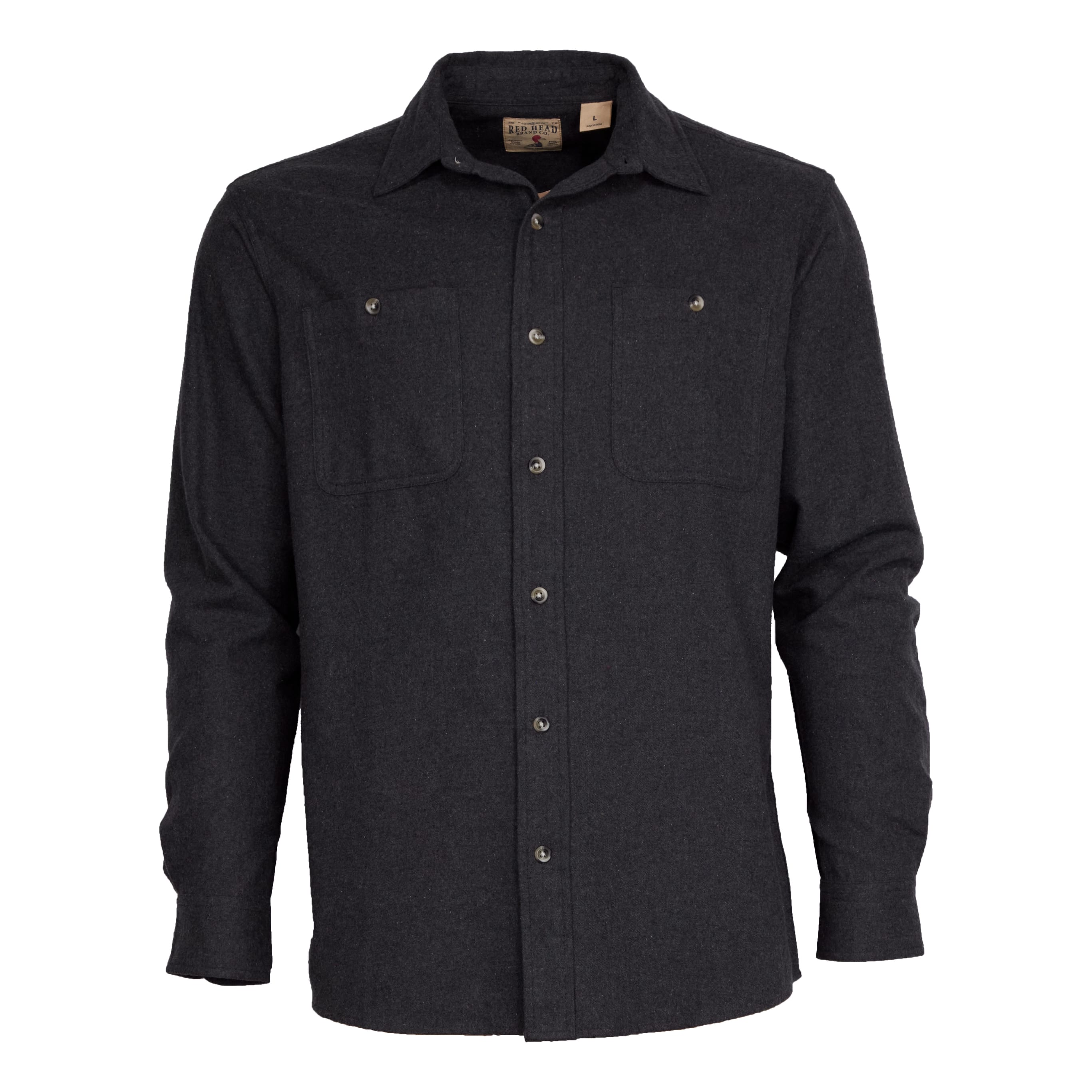 Redhead® Mens Ozark Mountain Long Sleeve Solid Flannel Shirt Cabela