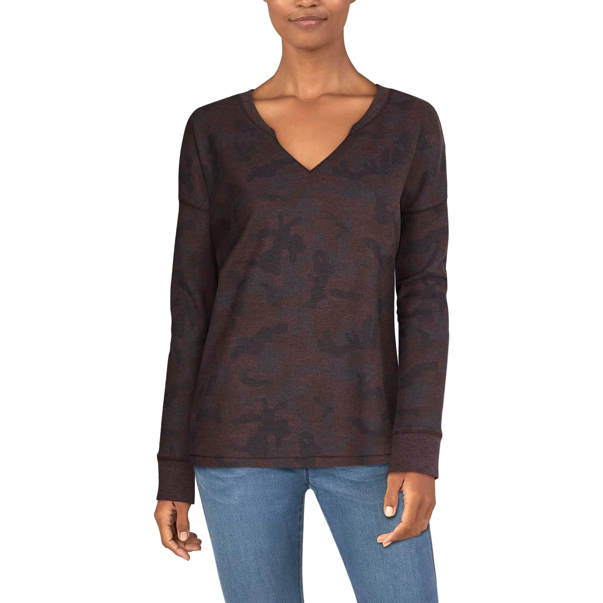 Natural Reflections® Women’s Hillside NotchNeck LongSleeve Waffle