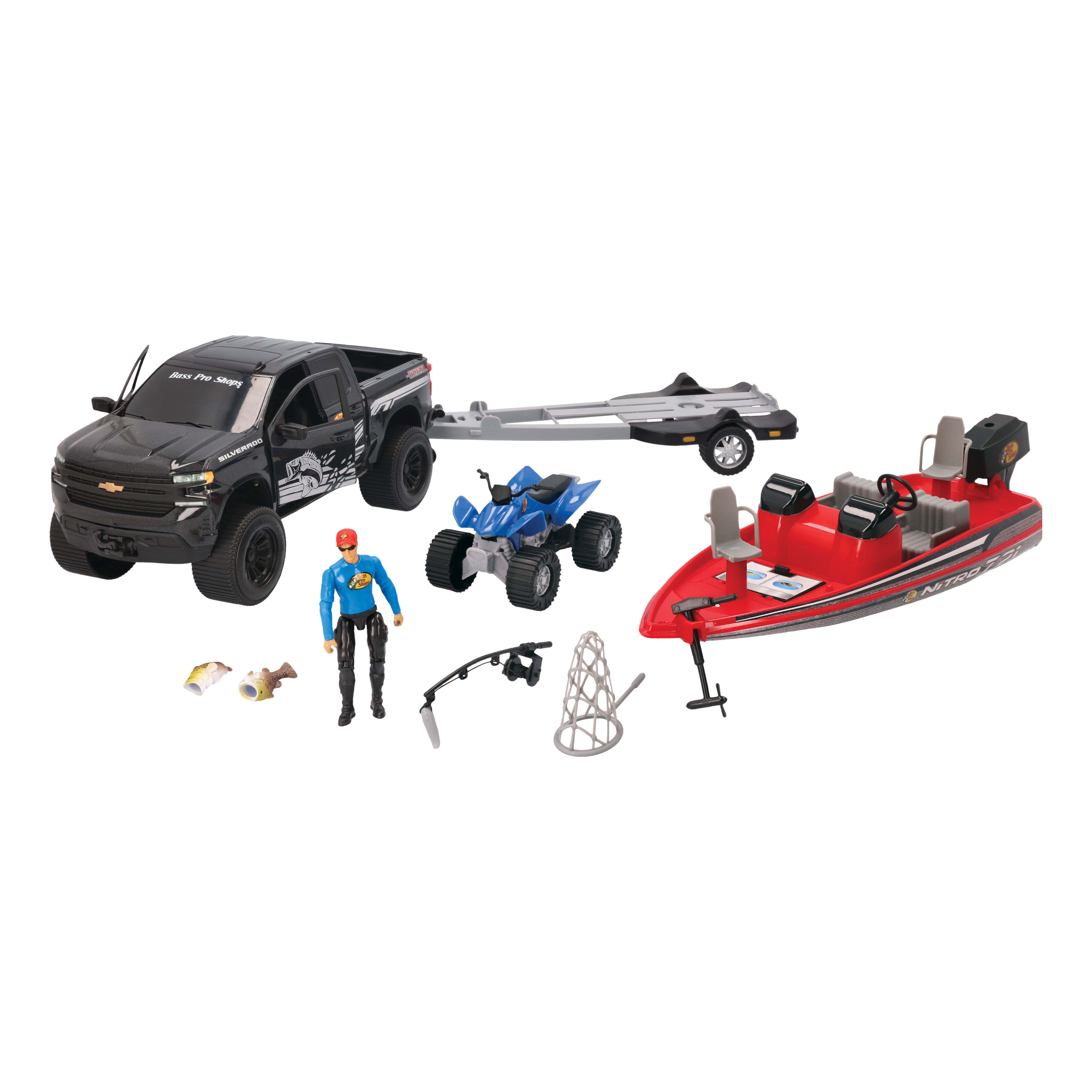 Bass Pro Shops® Imagination Adventure Chevy Silverado with Bass Boat Play Set for Kids Cabela