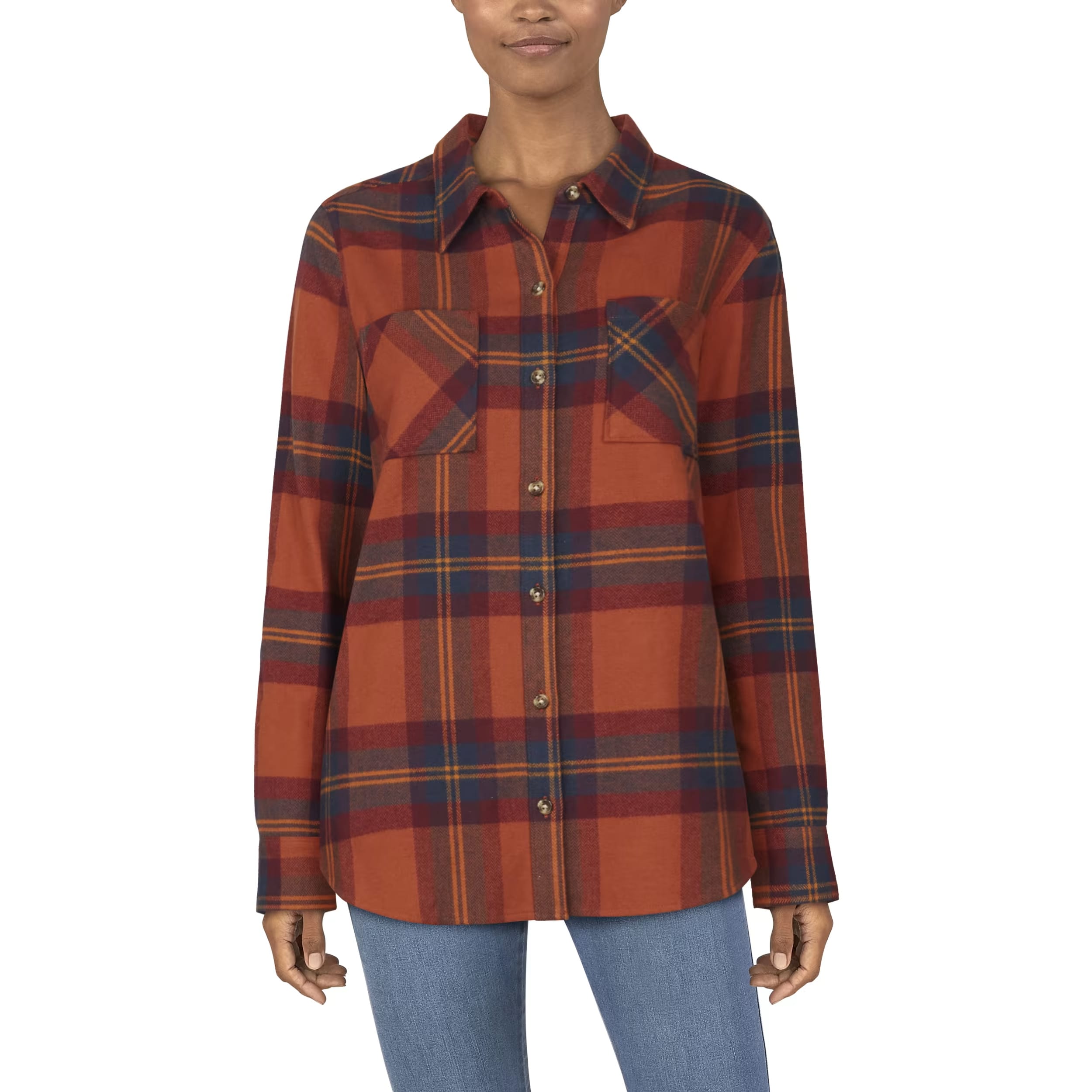 Natural Reflections® Women’s Herringbone Flannel LongSleeve Shirt