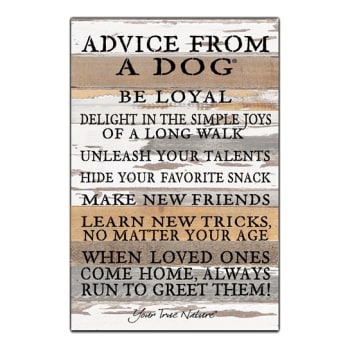 Sweet Bird & Co. Wood Sign - Advice From A Dog
