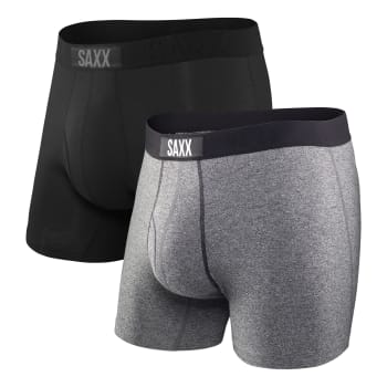 SAXX® Men’s Ultra Boxer Brief with Fly – 2-Pack - Black/Grey