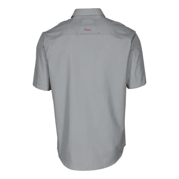 Ascend® Men’s Woven Button-Down Short-Sleeve Shirt - Tint Grey - back