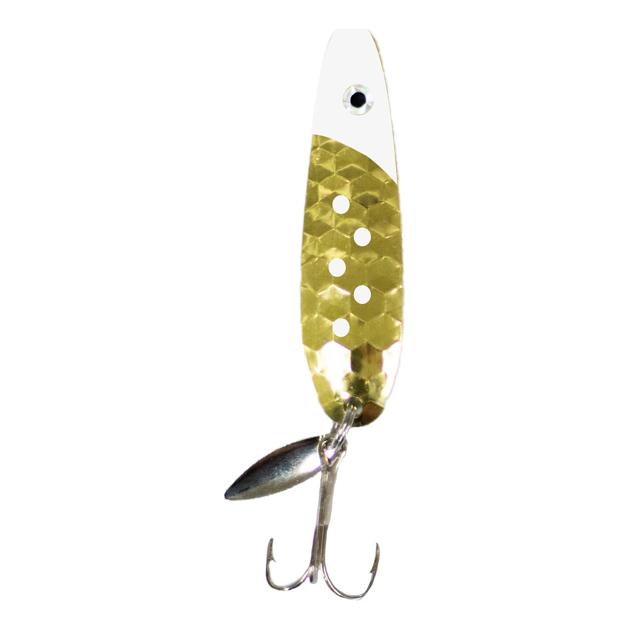 Pelican Lures Flutter/Trolling Spoons - Gold/White