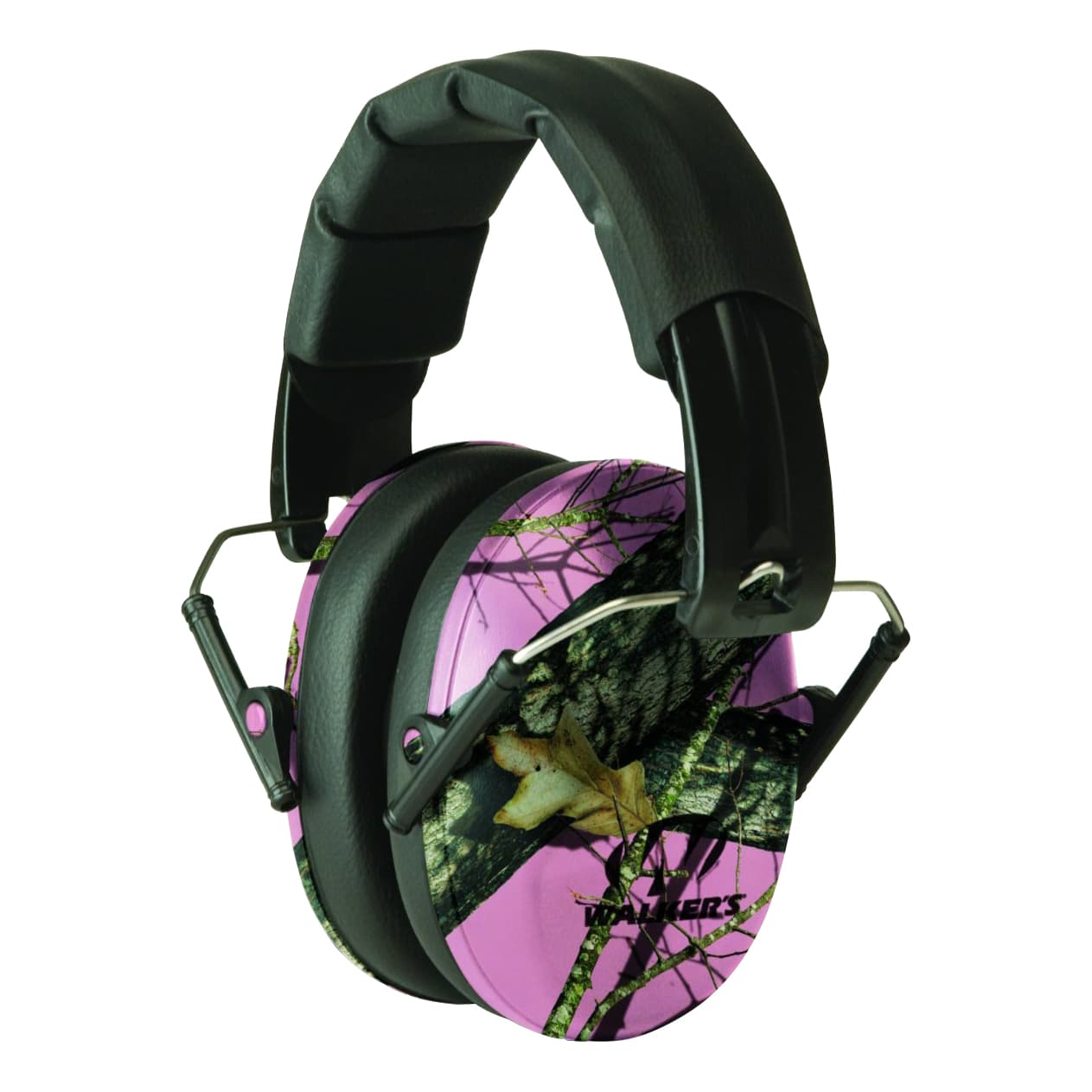 Walker's Game Ear® Pro Low-Profile Folding Muffs - Mossy Oak Break Up Pink