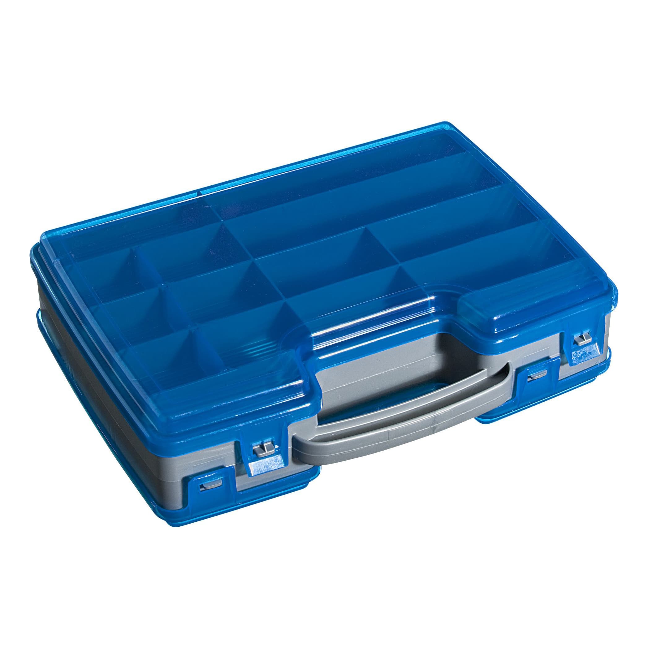 Fishing Tackle Box - 9 compartment - 2 Tray - blue and grey, Shop Today.  Get it Tomorrow!