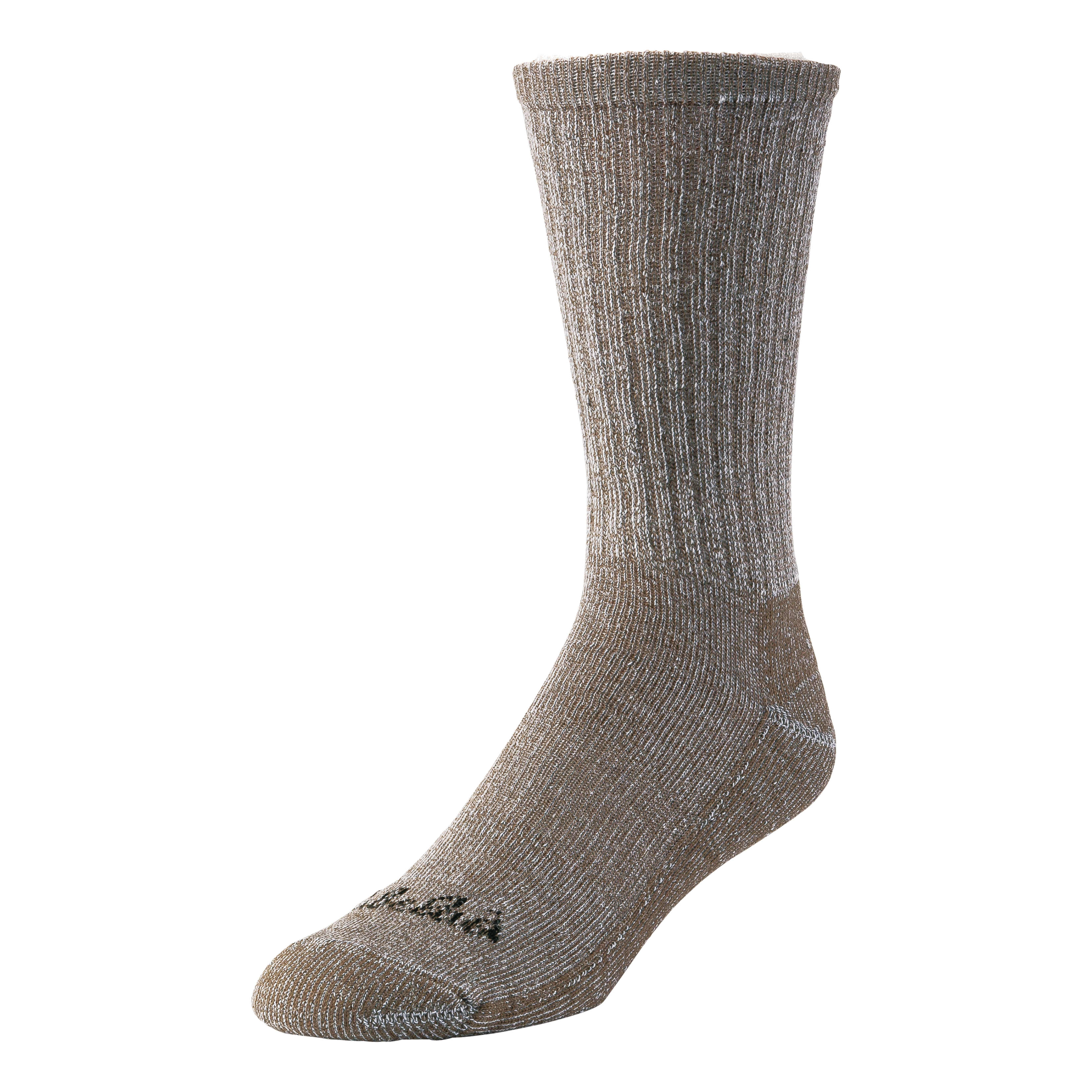 Cabela's Lightweight Wool Crew Socks - 4-Pack - Brown