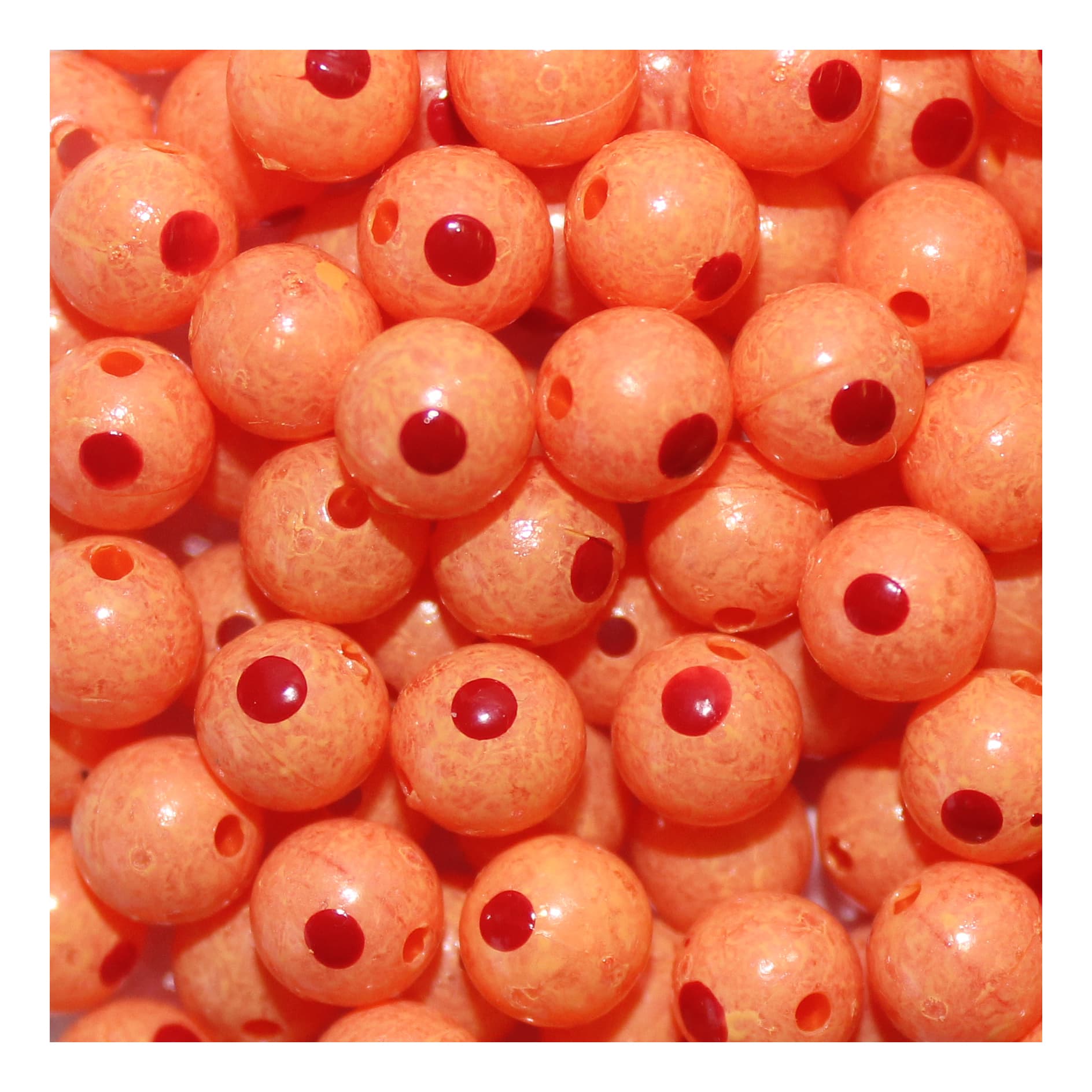 Trout Beads Blood Dot Eggs - Orange Pearl