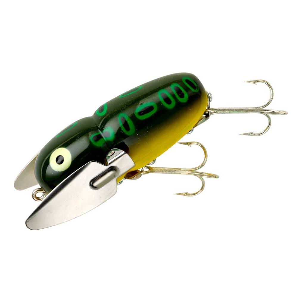 Heddon Crazy Crawler Antique Fishing Lure (Black, Yellow, and Red